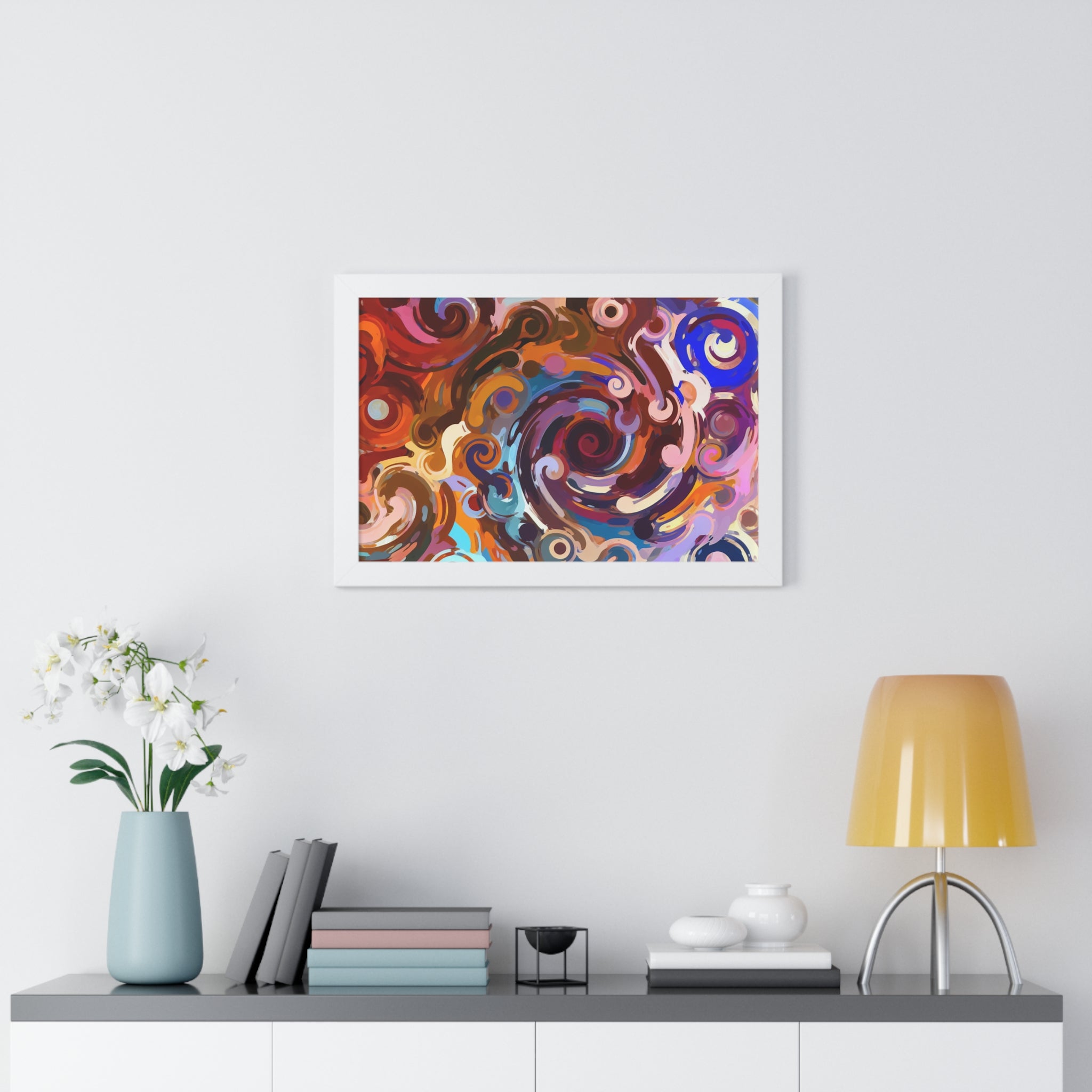 Elysian Whirls and Splashes | Framed Print