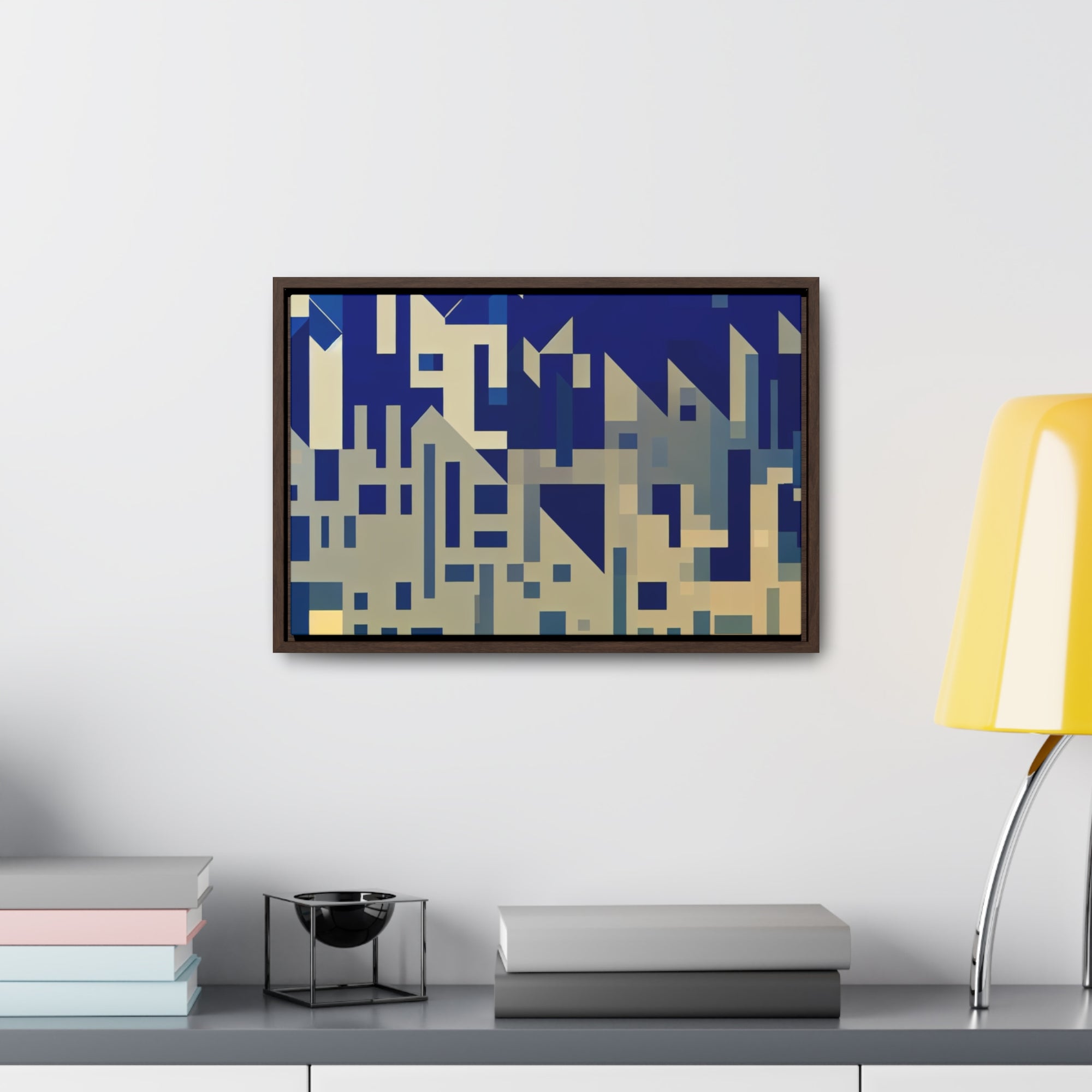 Urban Echoes and Silhouettes | Framed Canvas