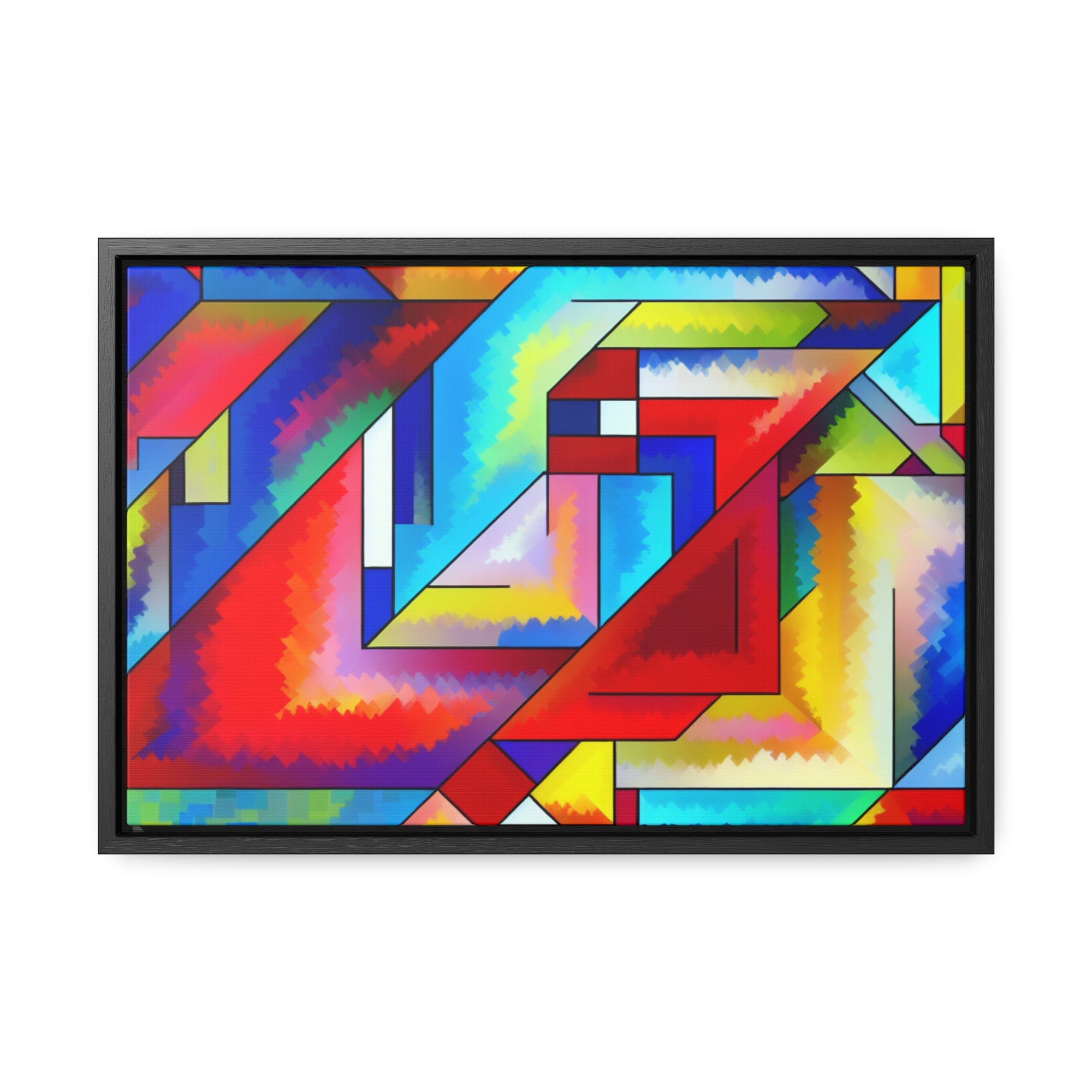 Energetic Harmony in Shapes | Framed Canvas