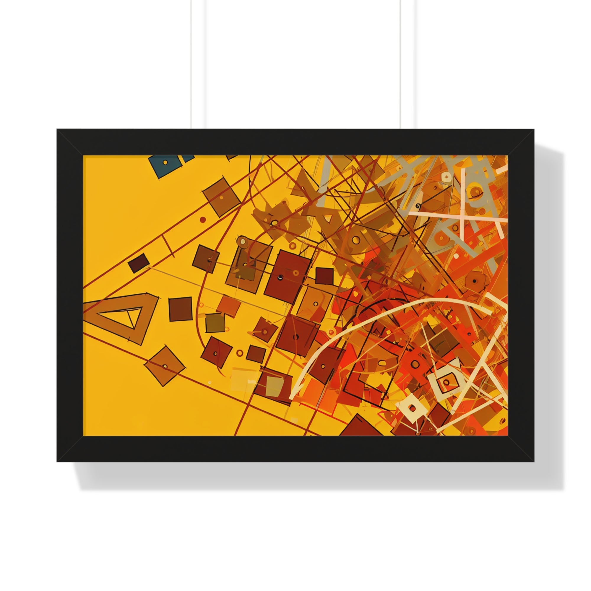 Vibrant Geometry Dance | Framed Print