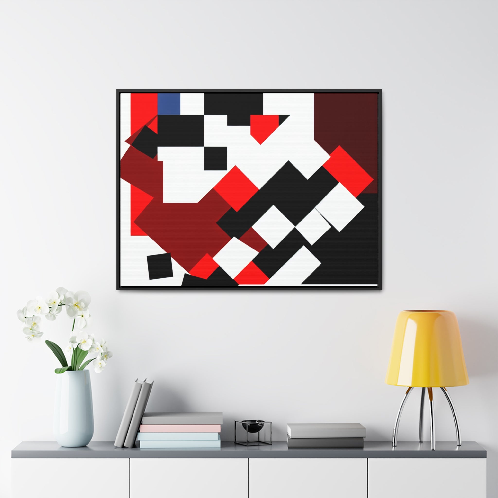 Eclipsed Geometry and Emotion | Framed Canvas