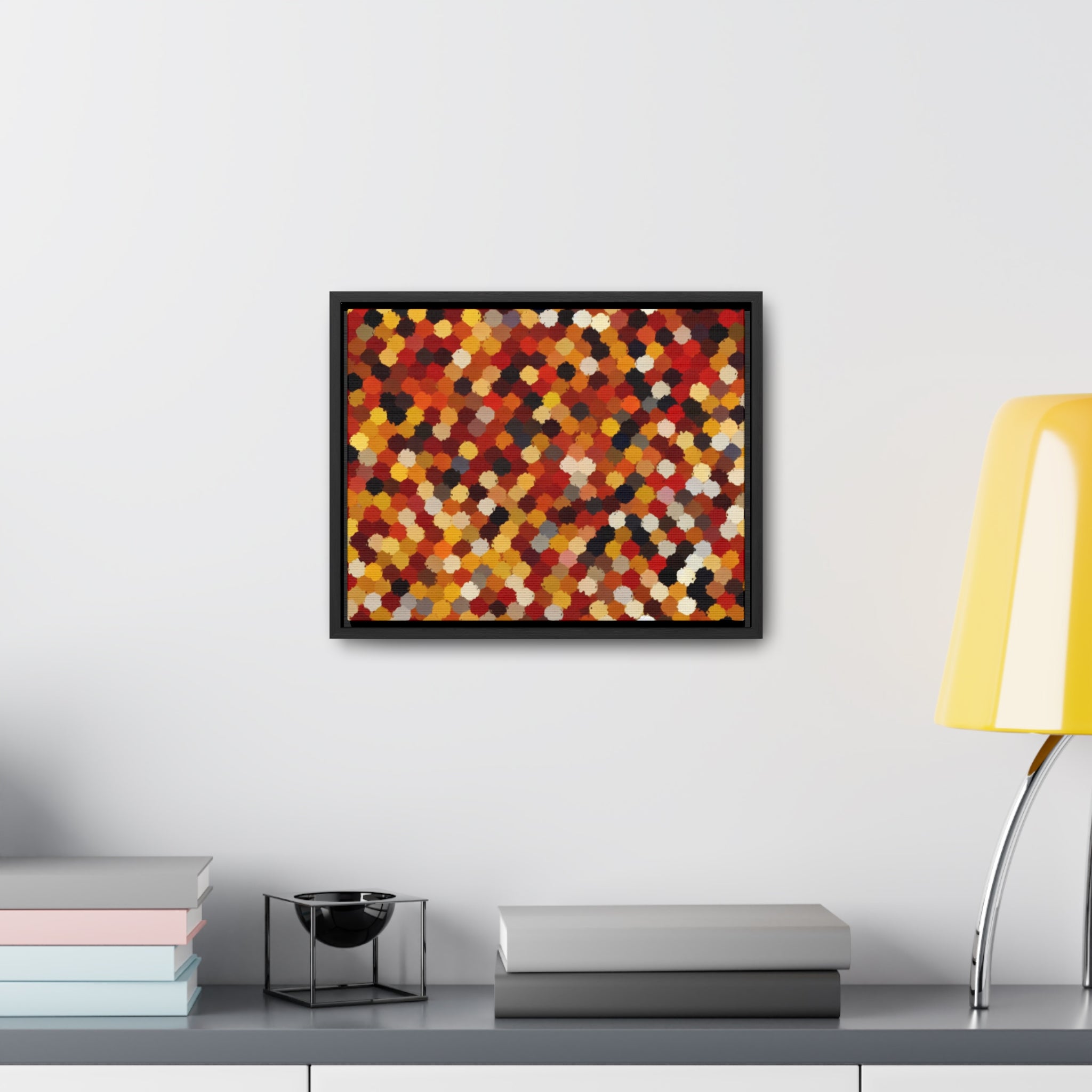 Radiant Dance of Circles | Framed Canvas