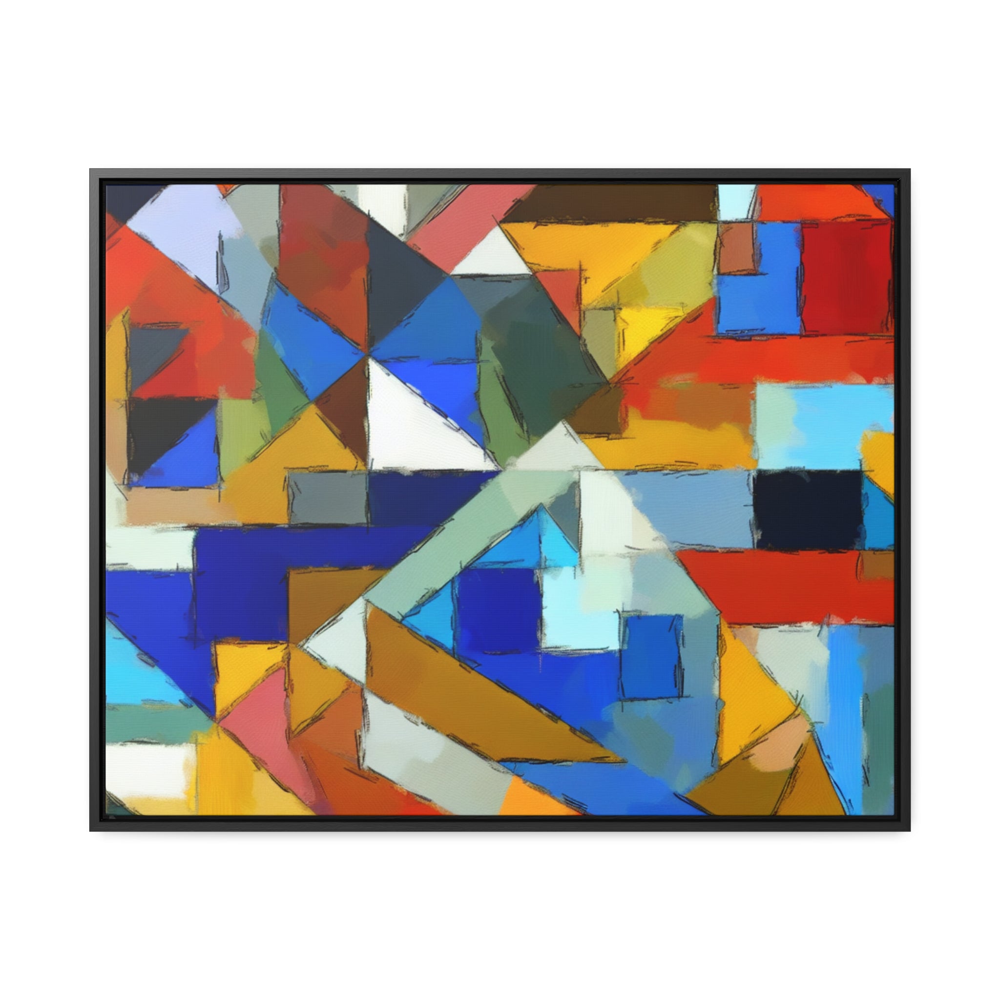 Geometric Pulse and Color | Framed Canvas