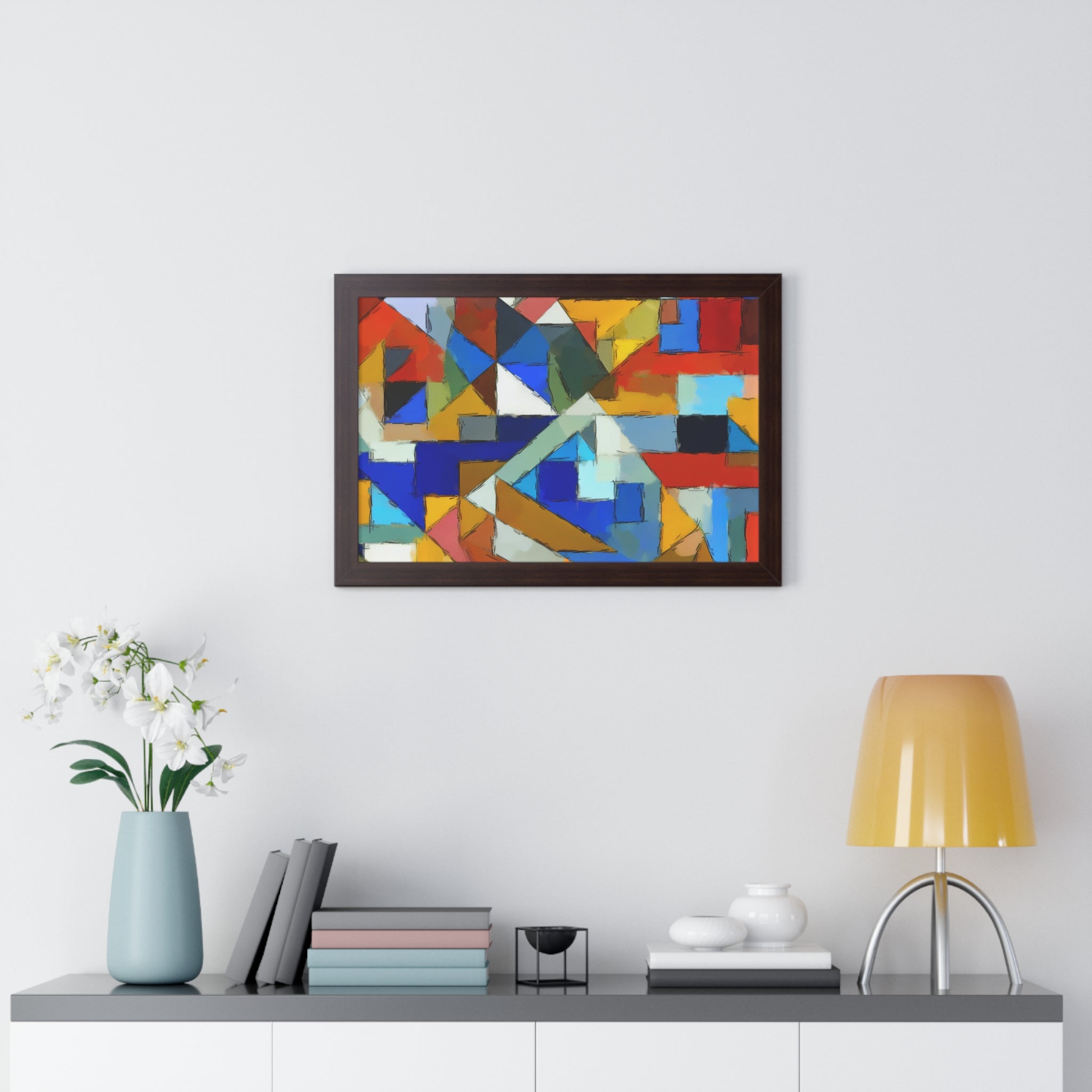 Geometric Pulse and Color | Framed Print