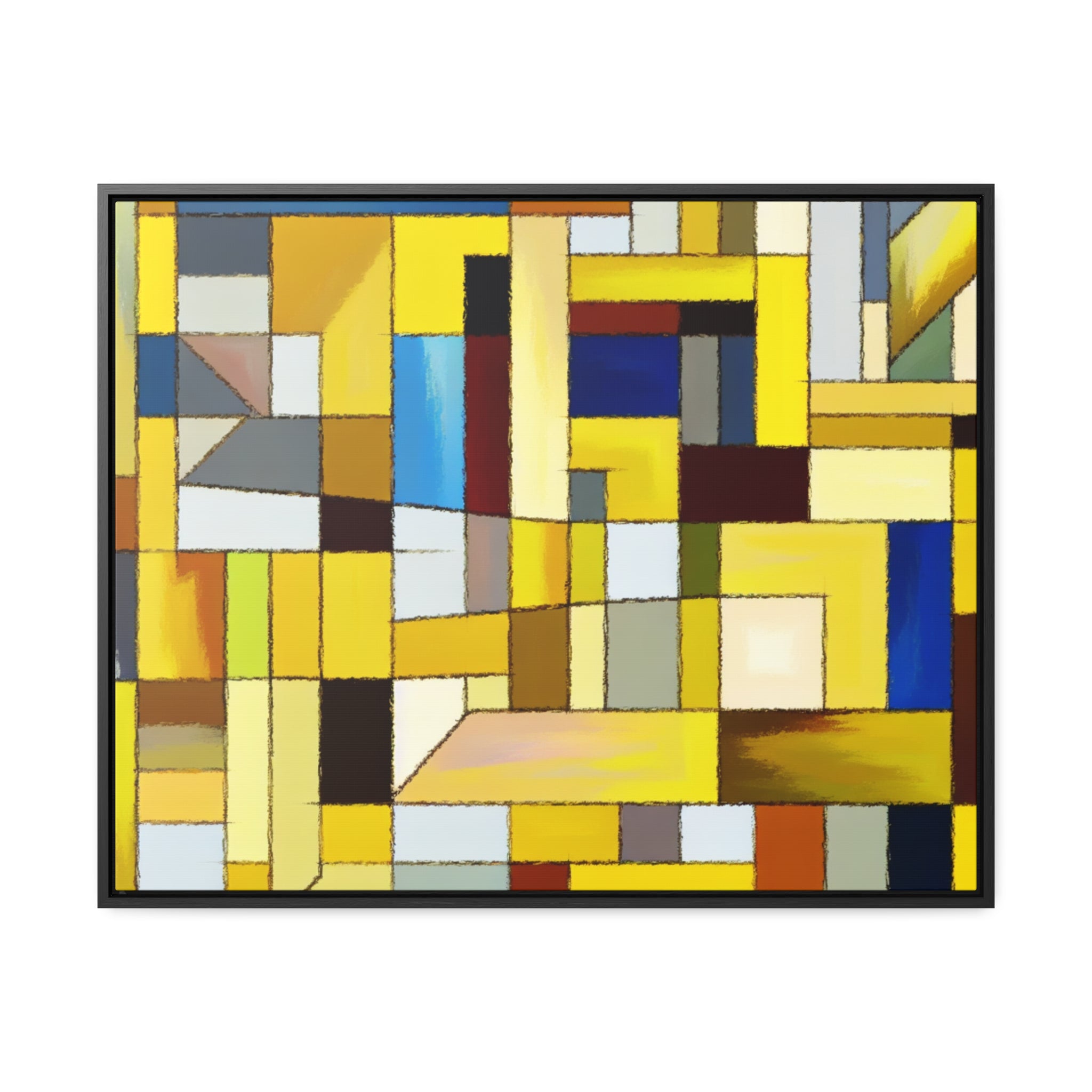 Chromatic Fragments and Light | Framed Canvas