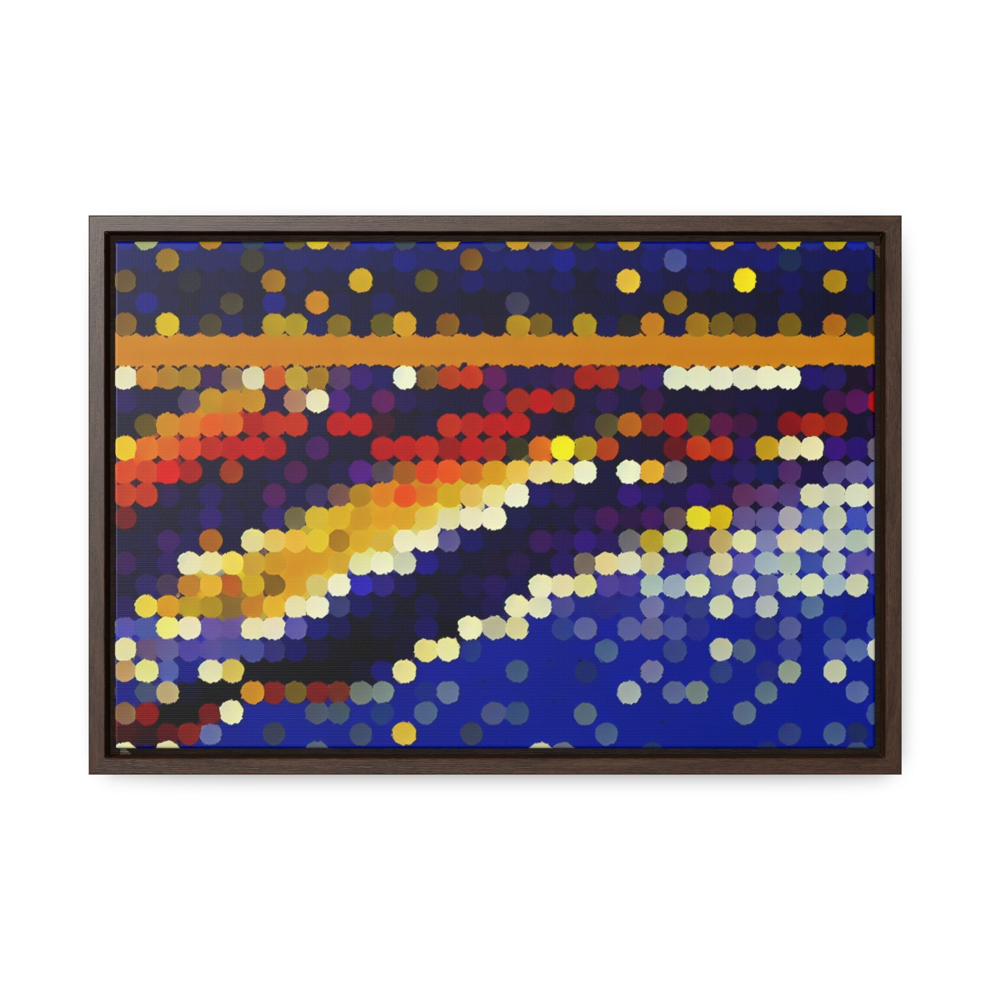 Ethereal Dots in Motion | Framed Canvas