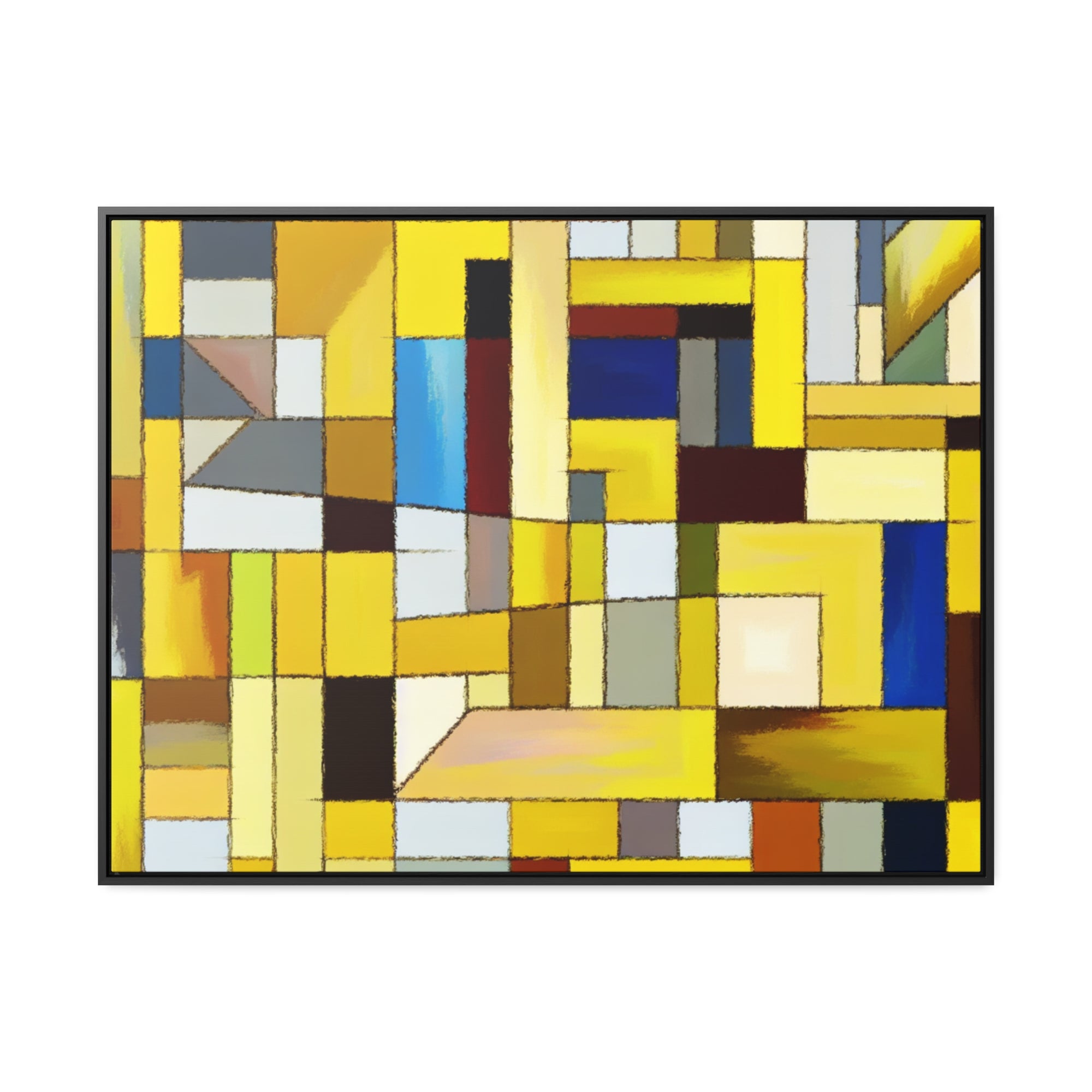 Chromatic Fragments and Light | Framed Canvas