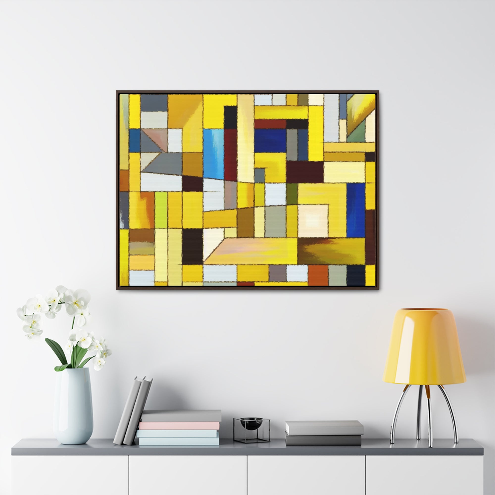 Chromatic Fragments and Light | Framed Canvas