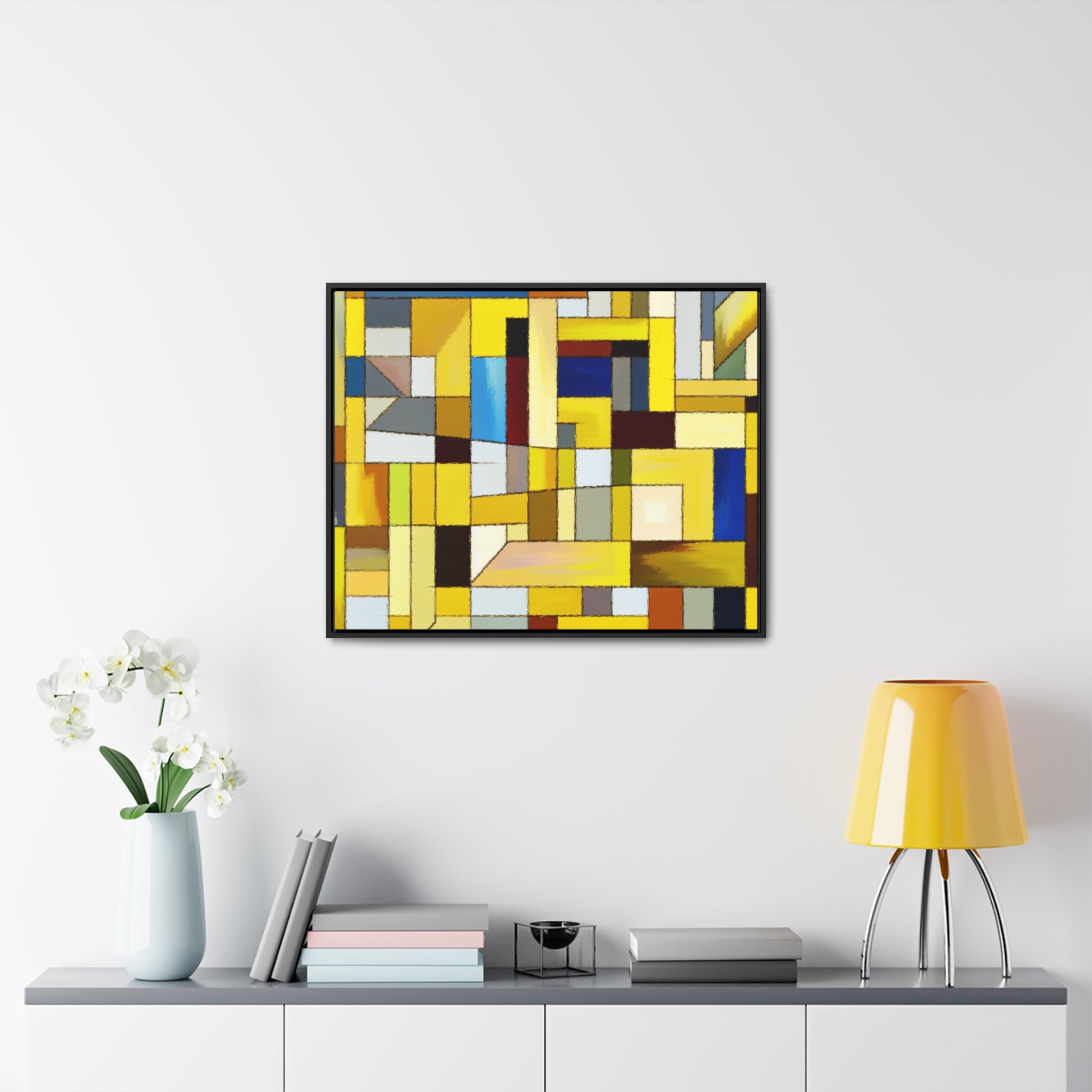 Chromatic Fragments and Light | Framed Canvas