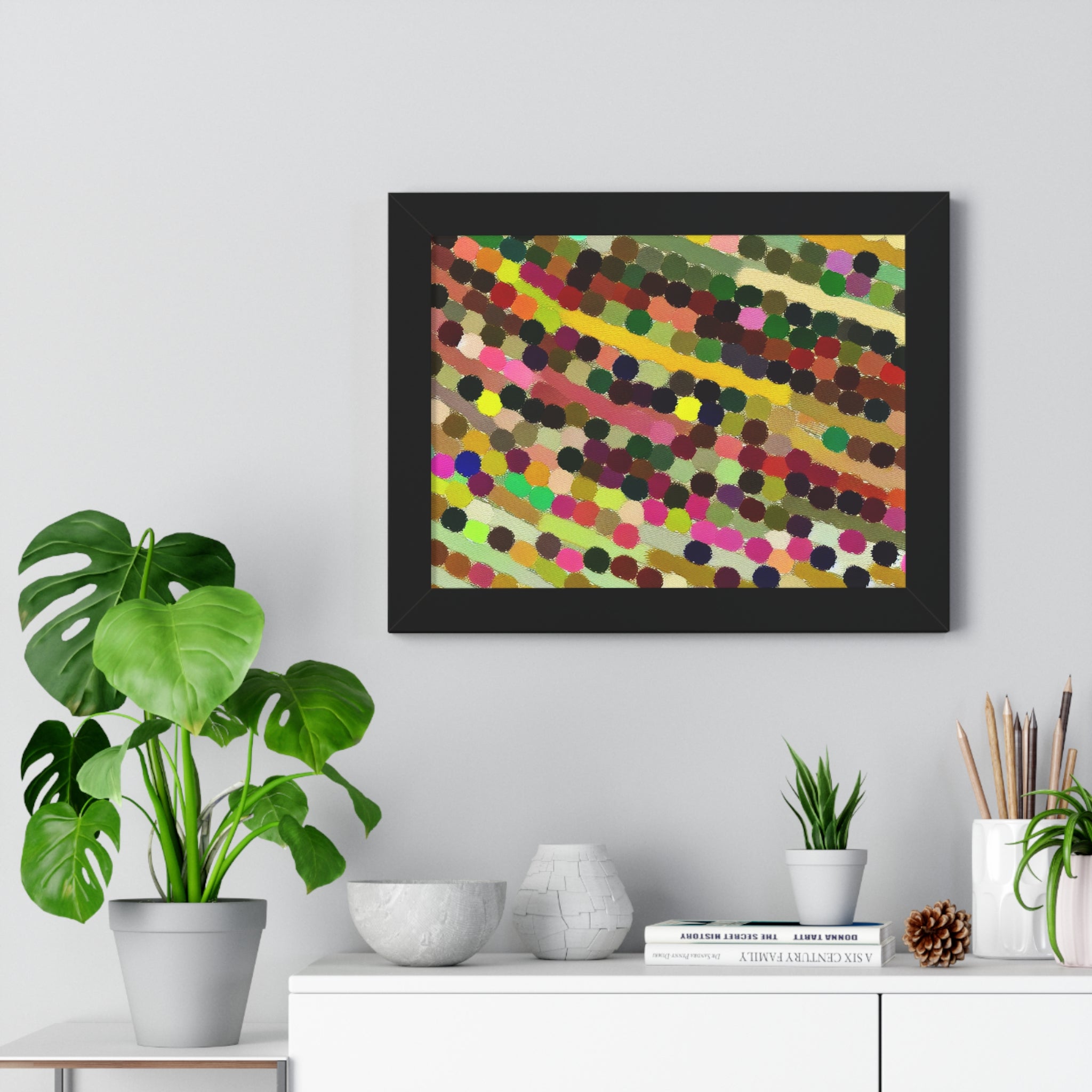 Ebullient Dot Symphony | Framed Print