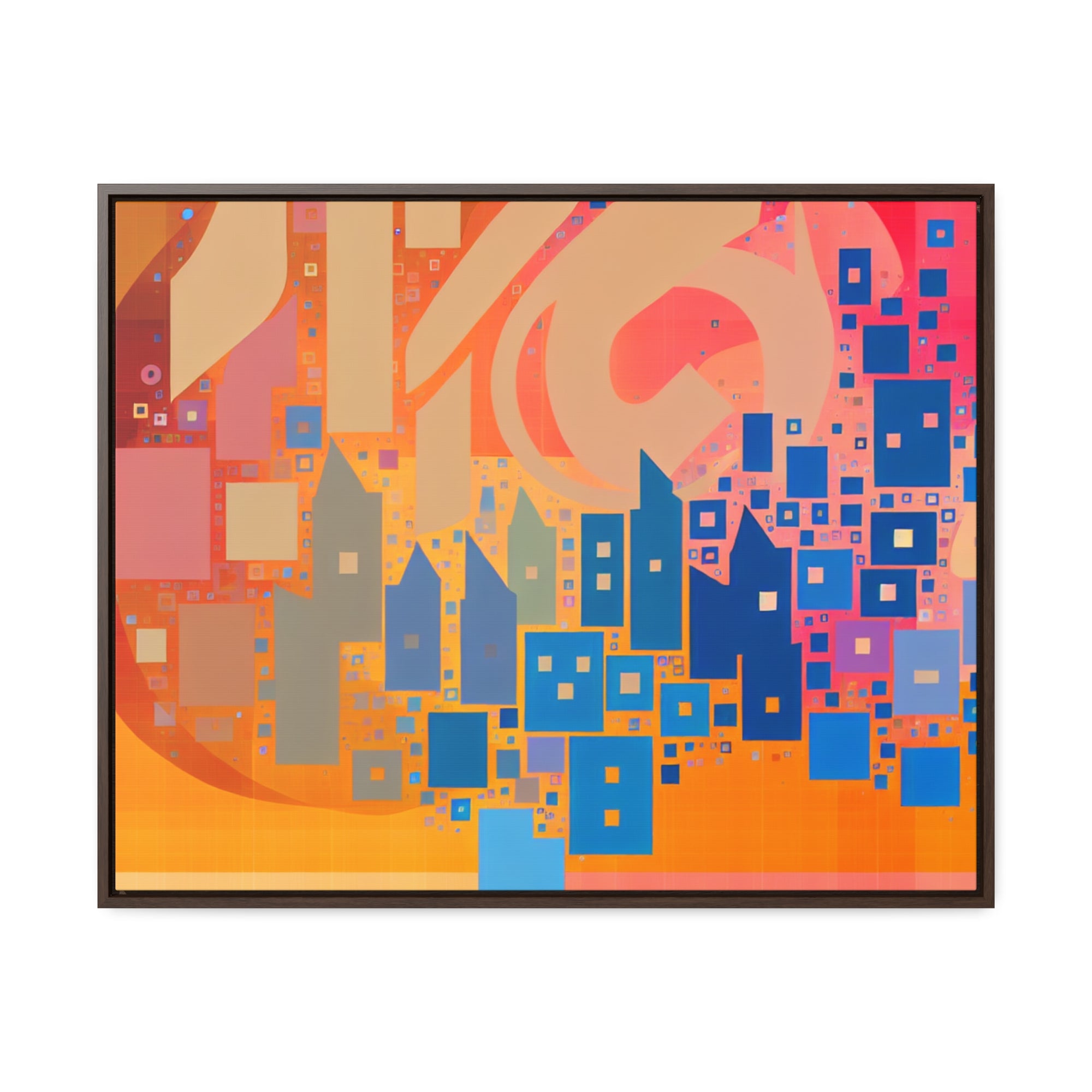 Metropolis in Motion | Framed Canvas