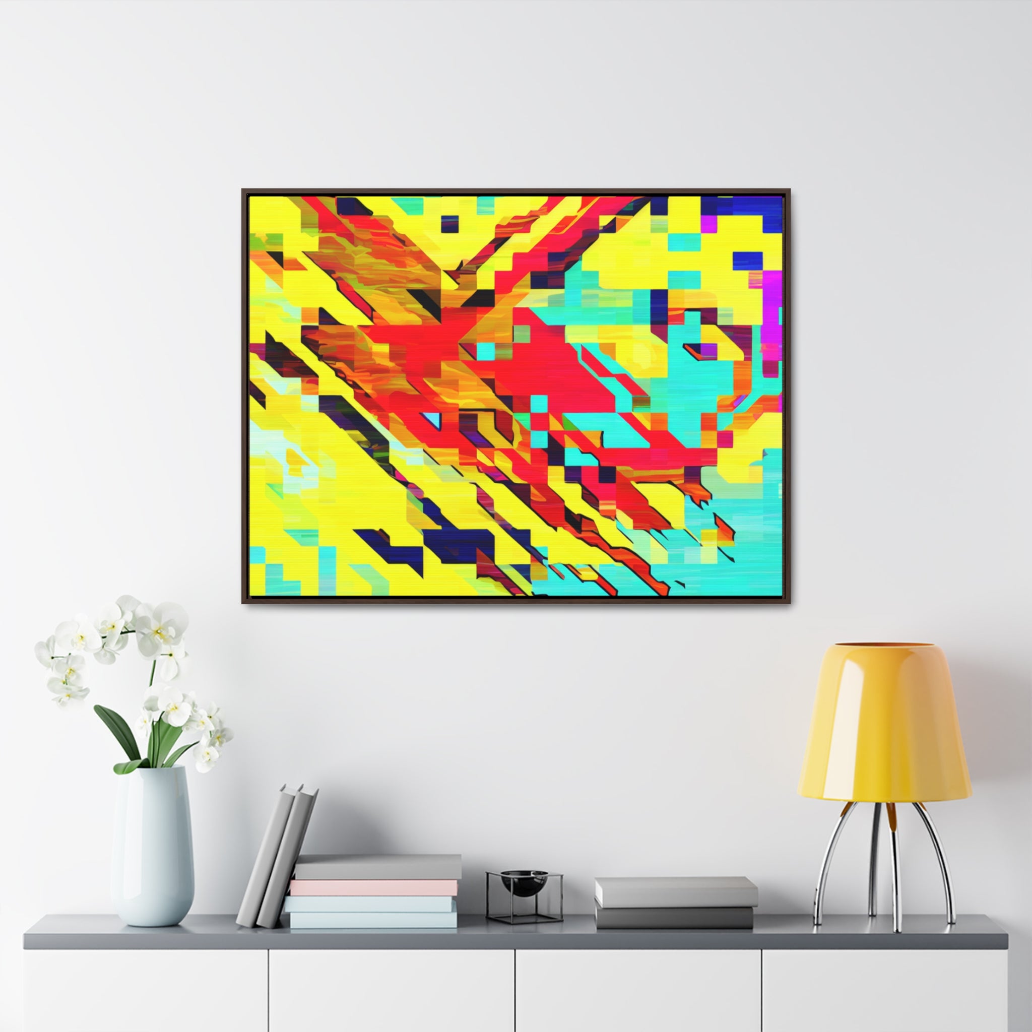 Euphoria in Pixels | Framed Canvas