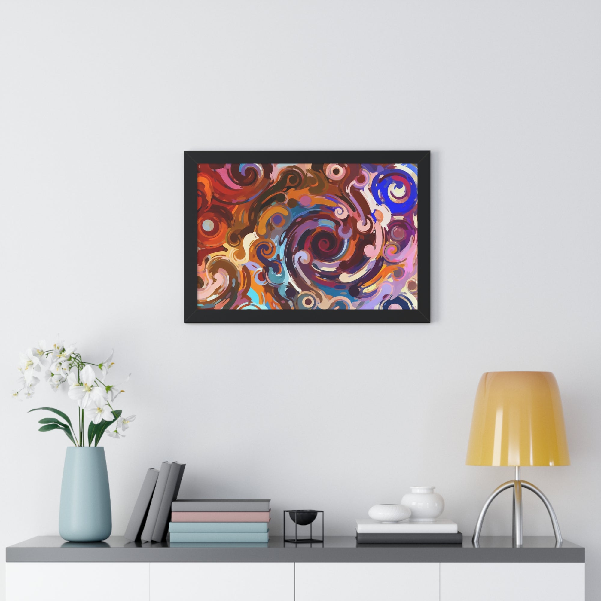 Elysian Whirls and Splashes | Framed Print