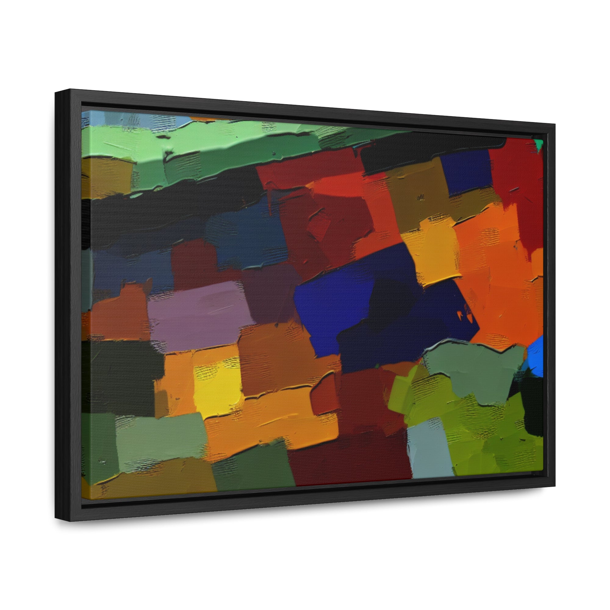 Chromatic Drift and Depth | Framed Canvas