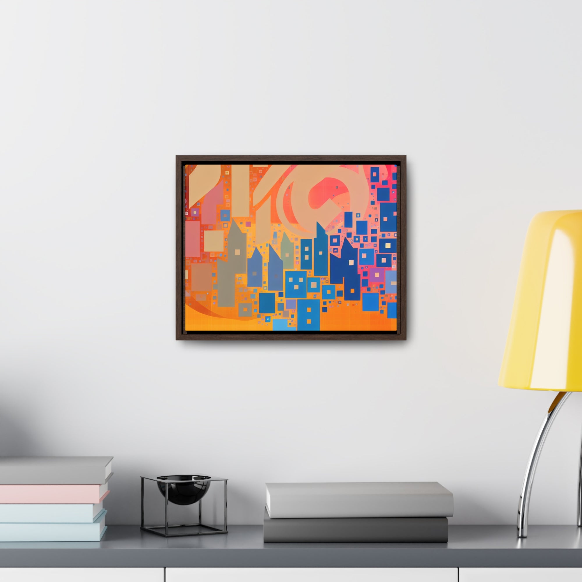 Metropolis in Motion | Framed Canvas