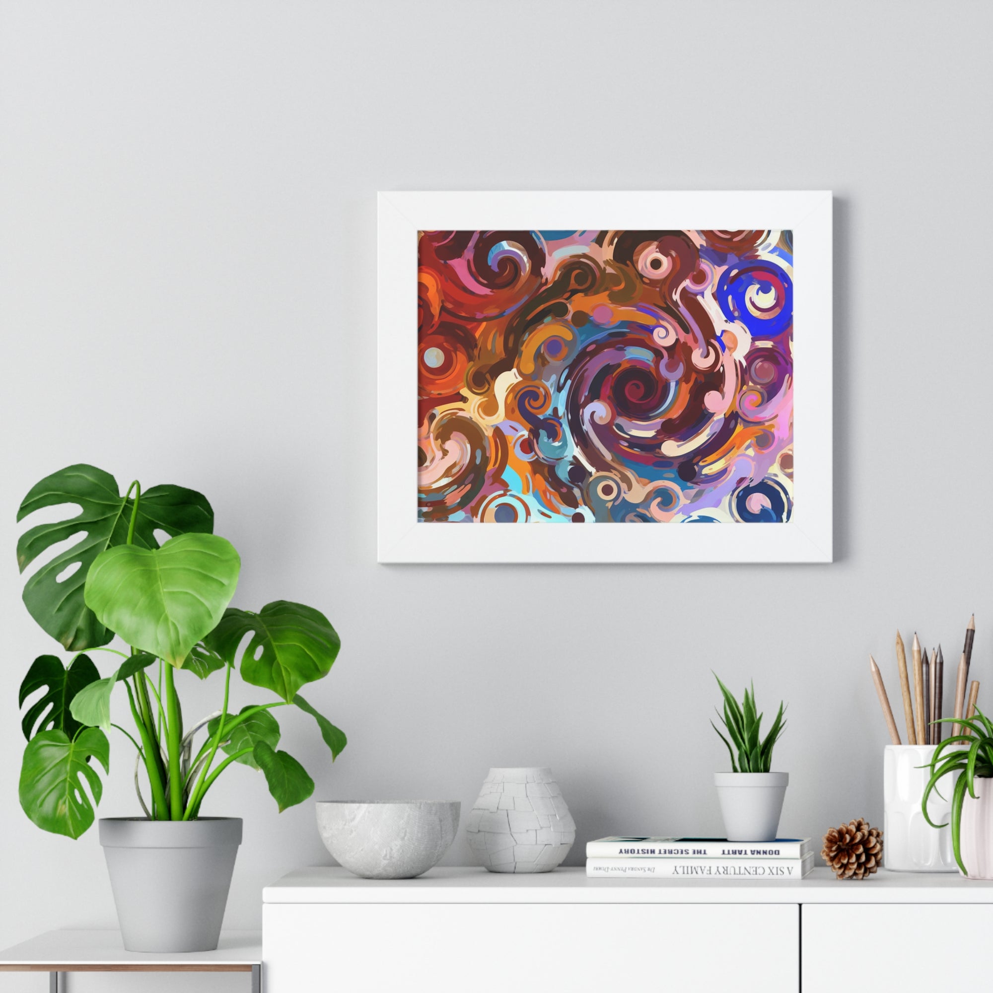 Elysian Whirls and Splashes | Framed Print