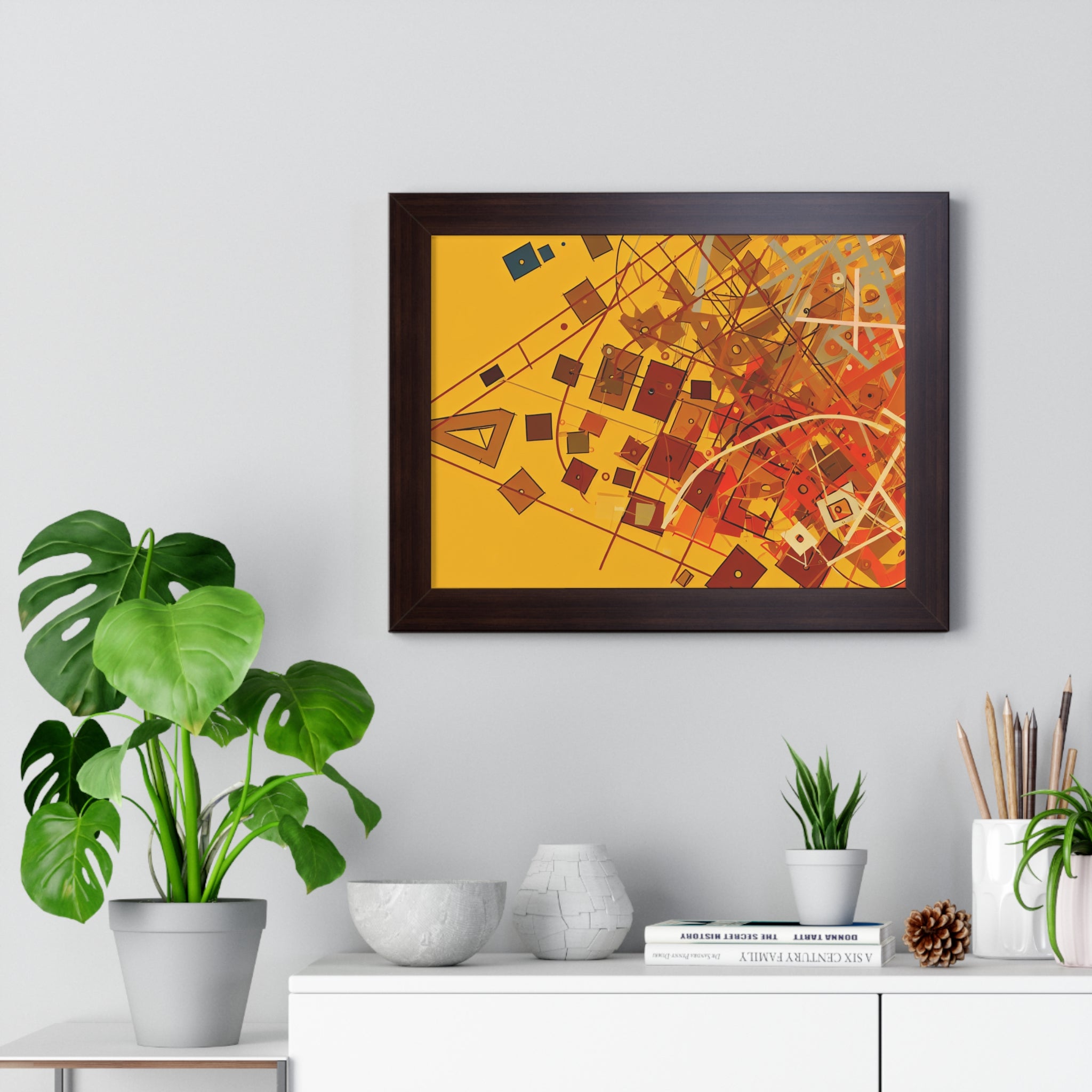 Vibrant Geometry Dance | Framed Print