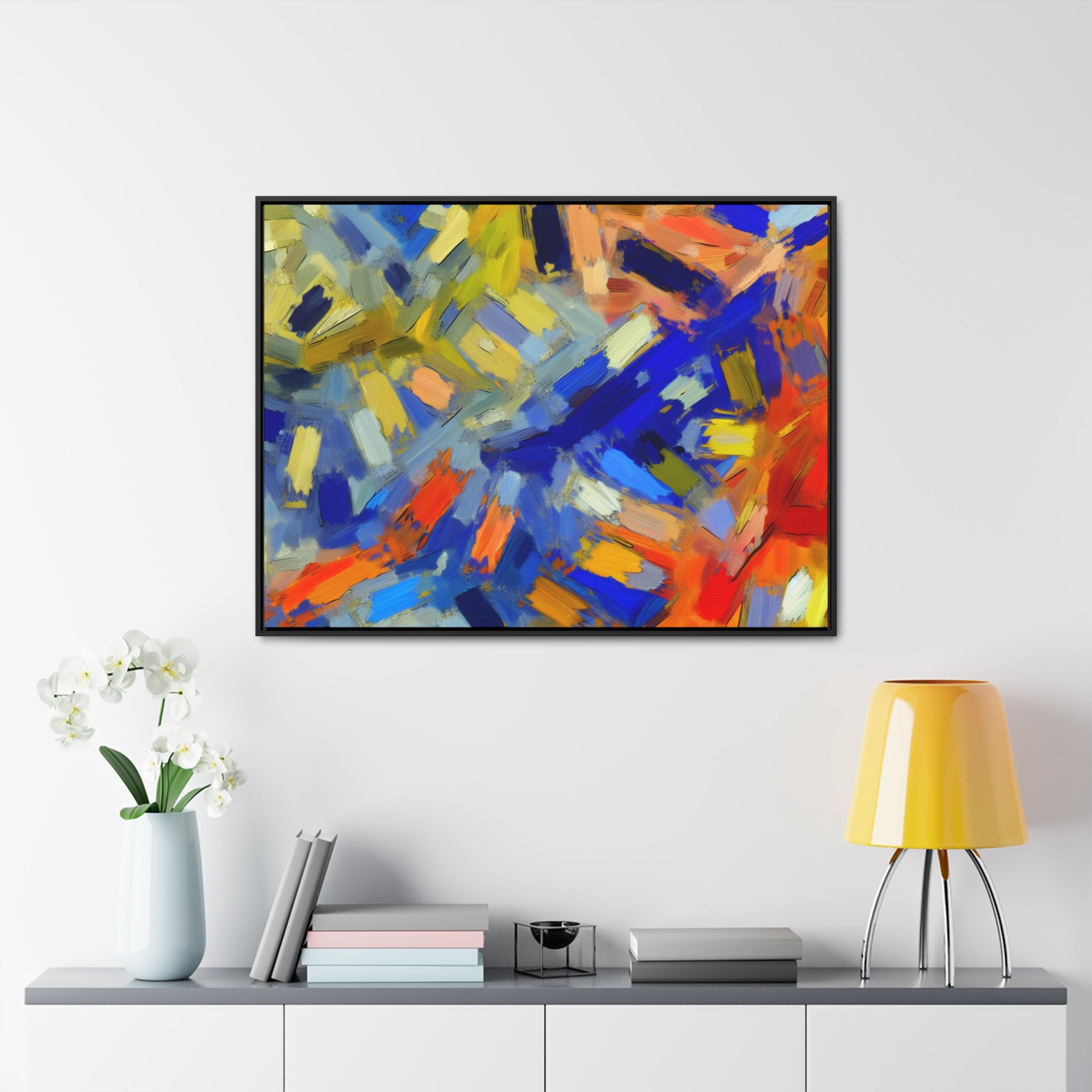 Chromatic Dance of Emotion | Framed Canvas