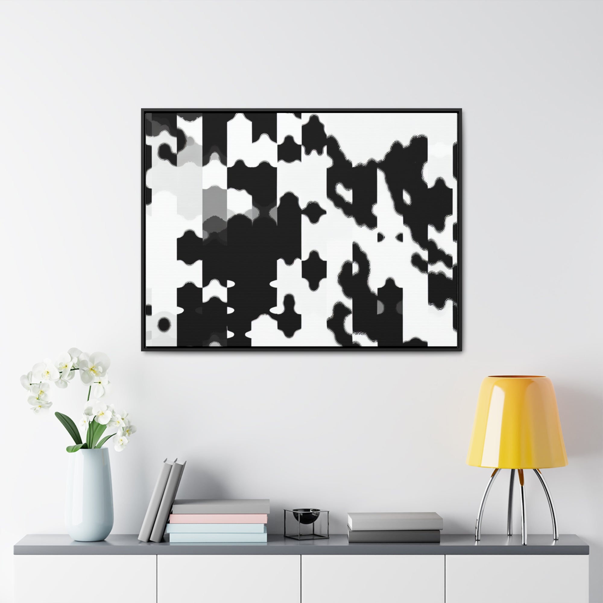 Tension in Monochrome | Framed Canvas