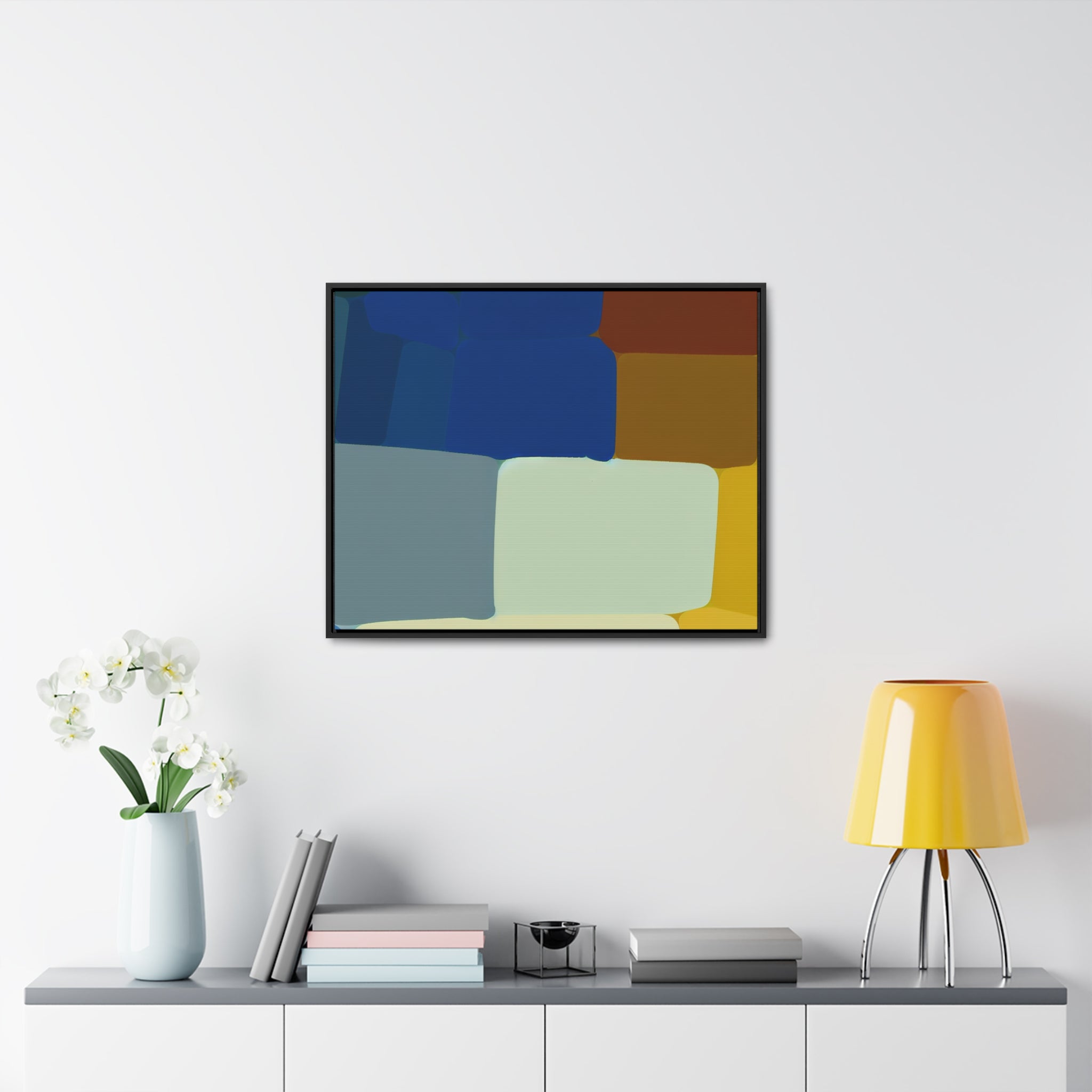 Fluid Harmony and Depth | Framed Canvas