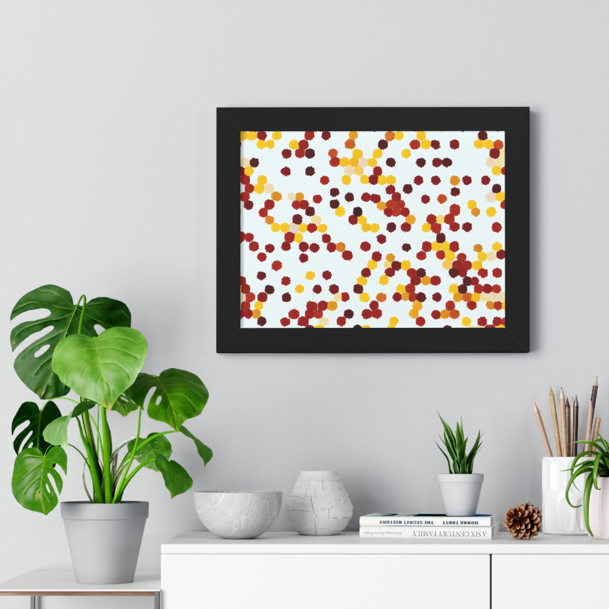 Ebullient Dots of Harmony | Framed Print