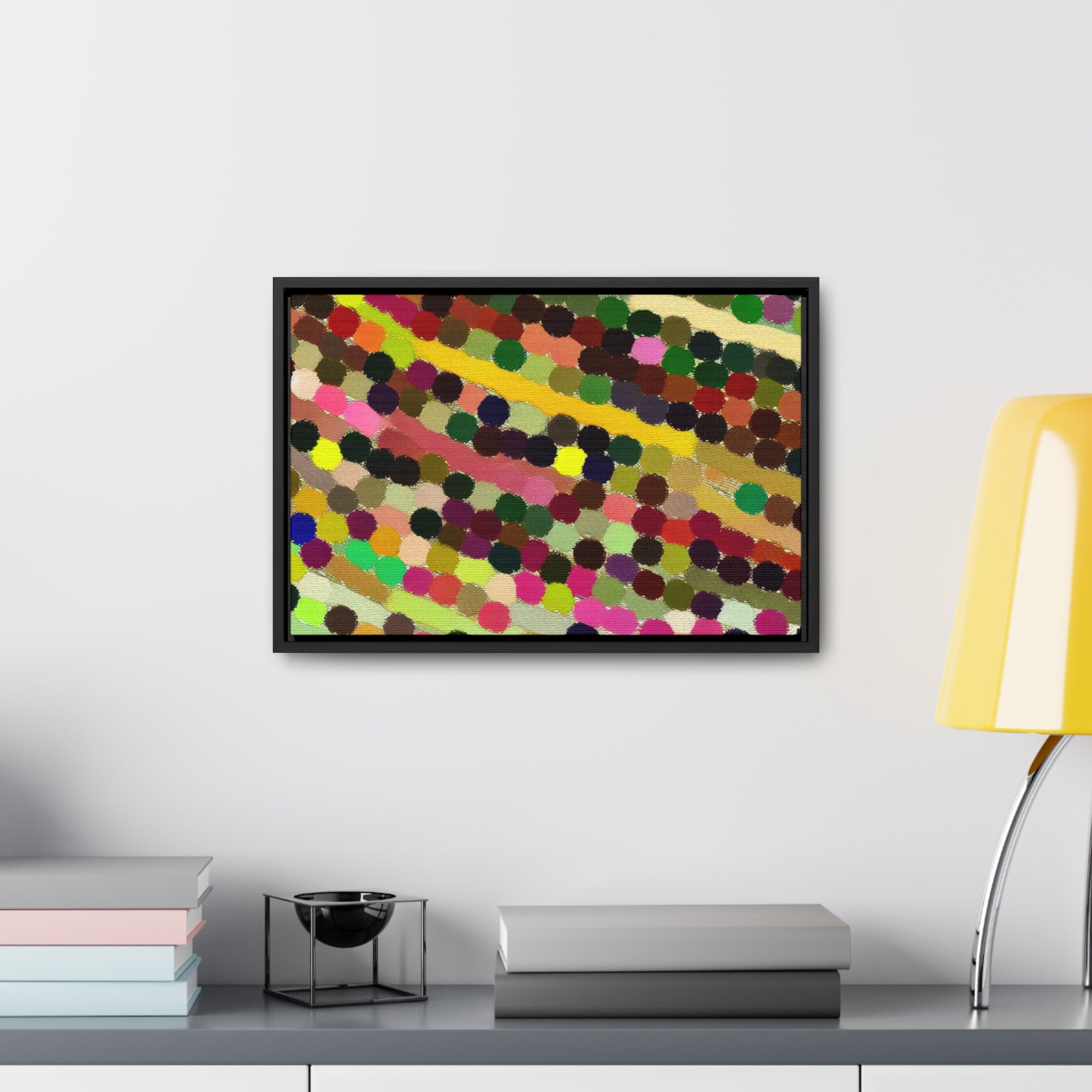 Ebullient Dot Symphony | Framed Canvas