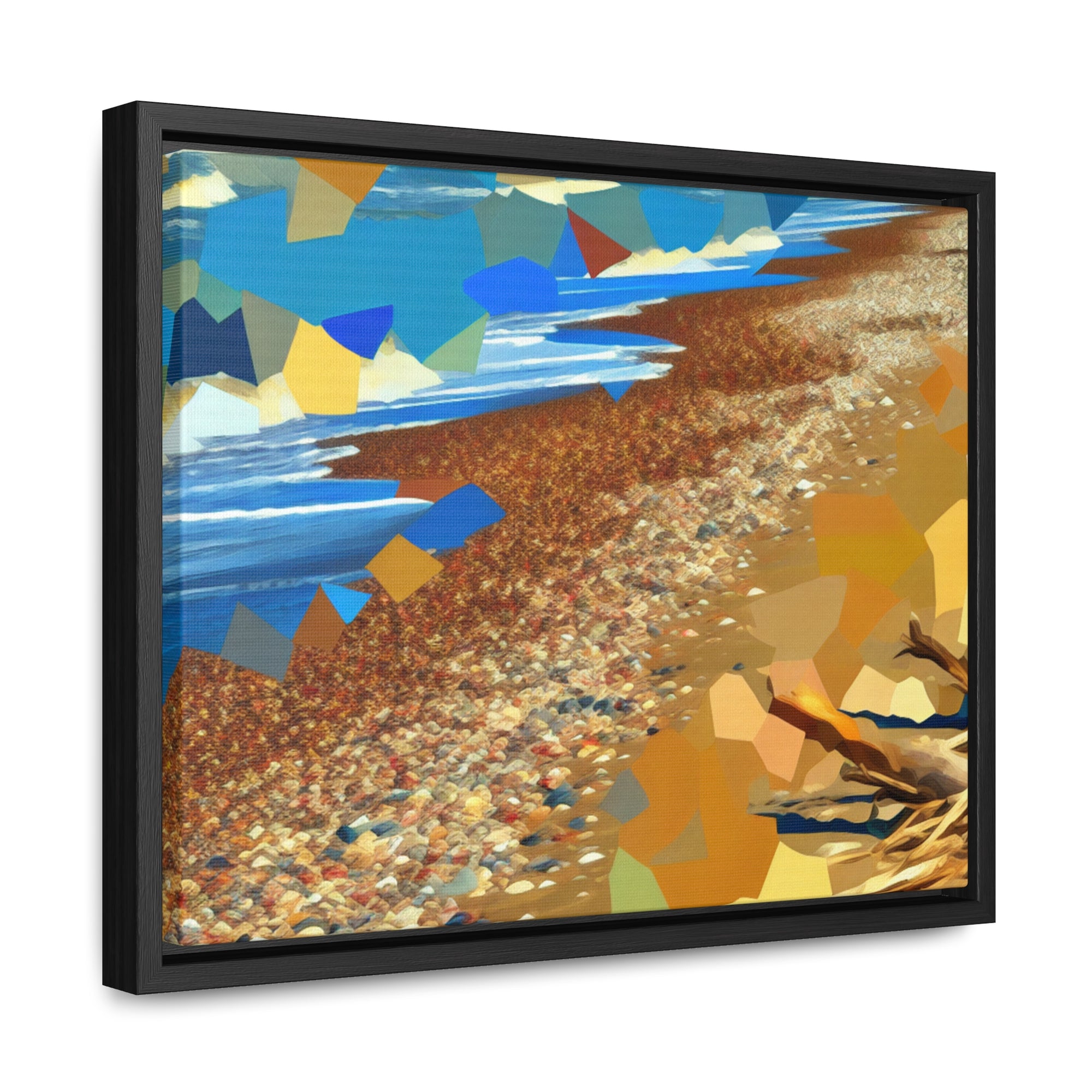 Tidal Whispers and Sunlight | Framed Canvas