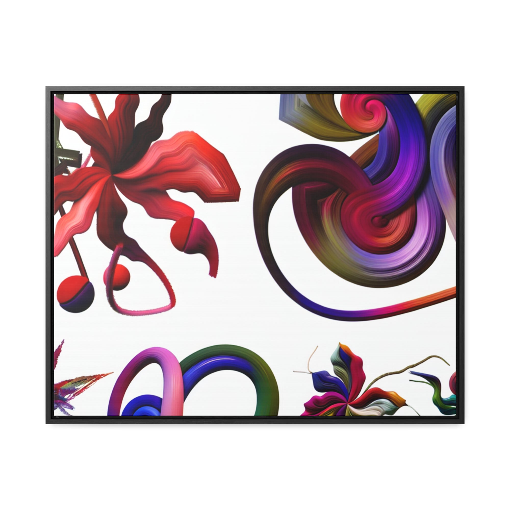 Botanical Whirl and Bloom | Framed Canvas