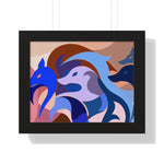 Foxes in Fluidity | Framed Print