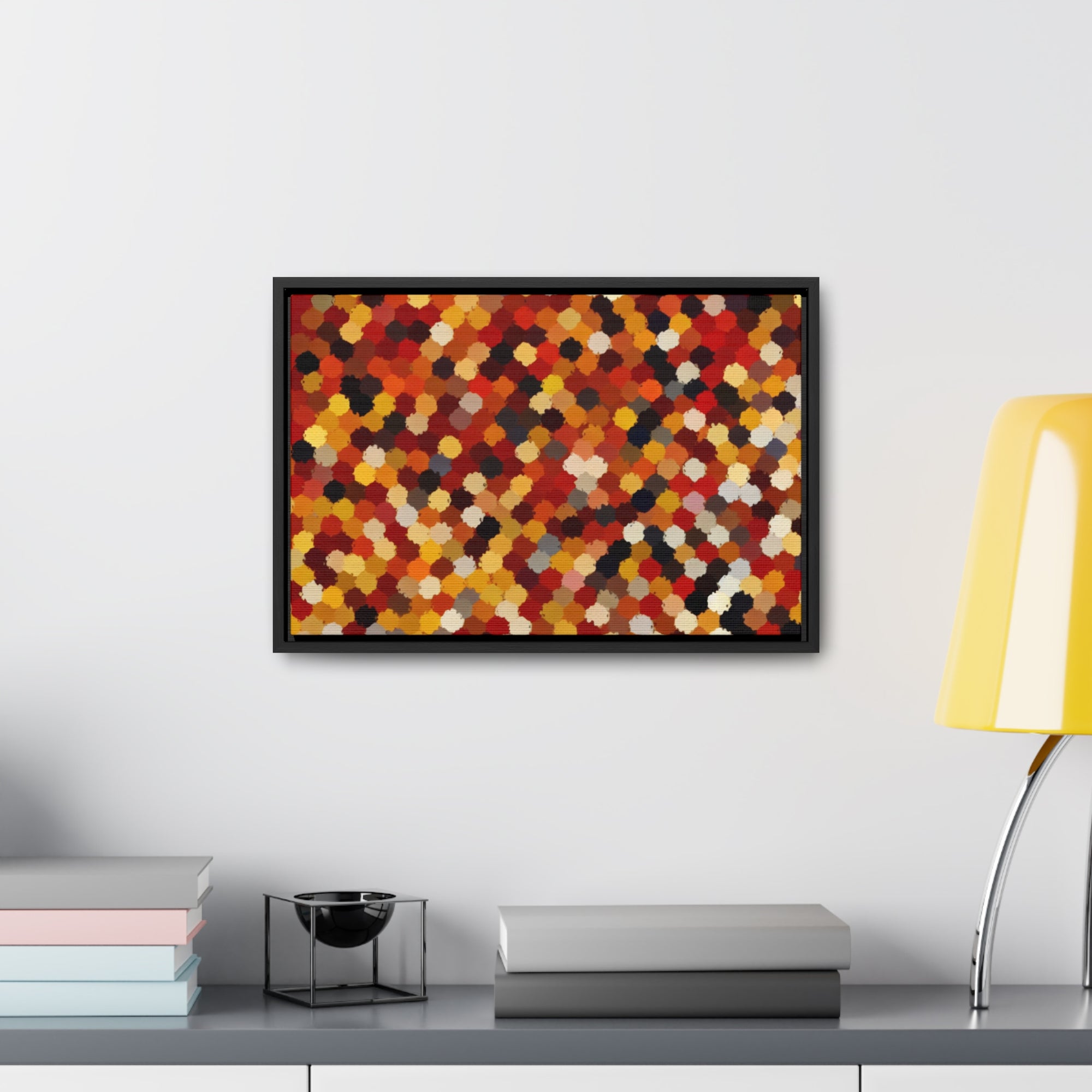 Radiant Dance of Circles | Framed Canvas