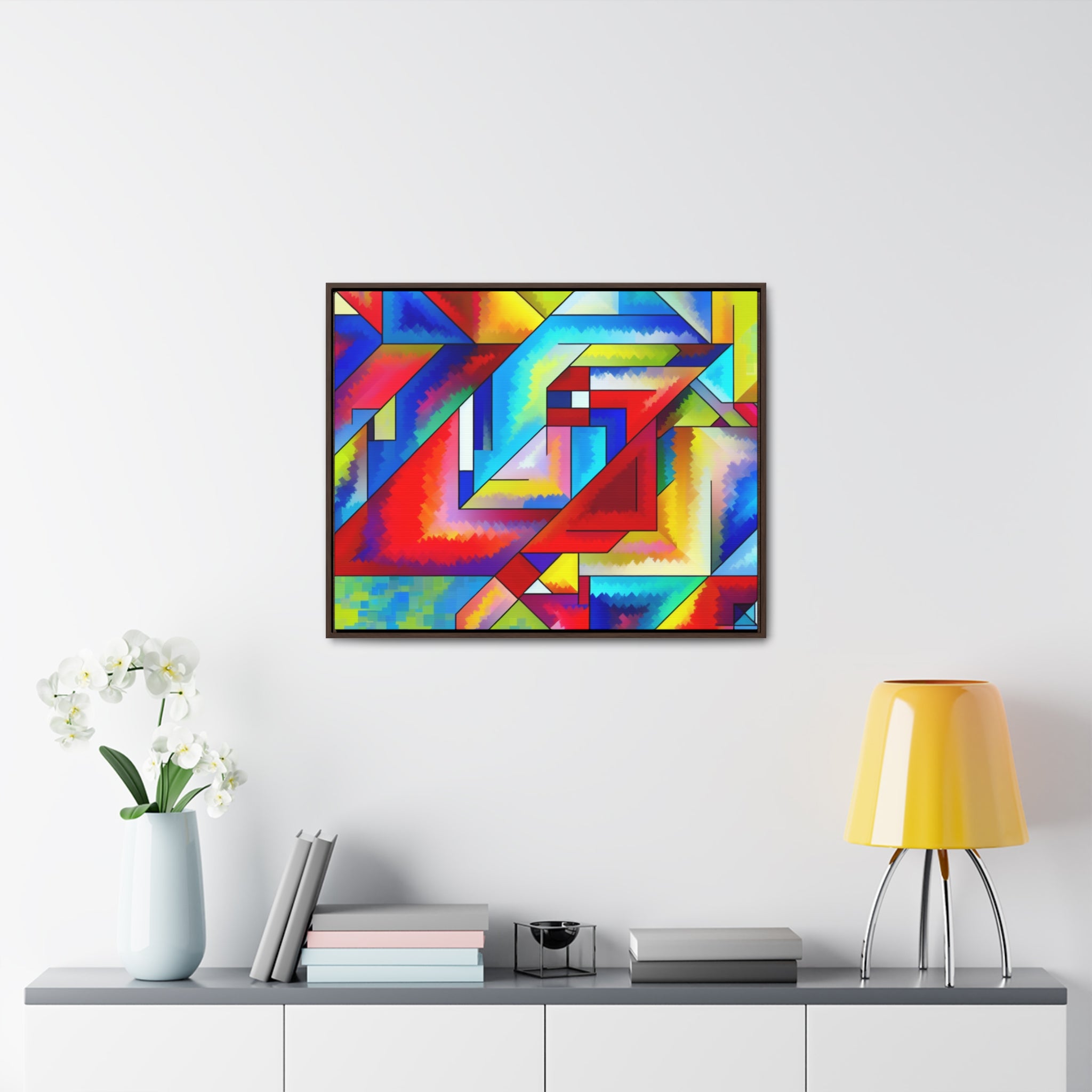 Energetic Harmony in Shapes | Framed Canvas