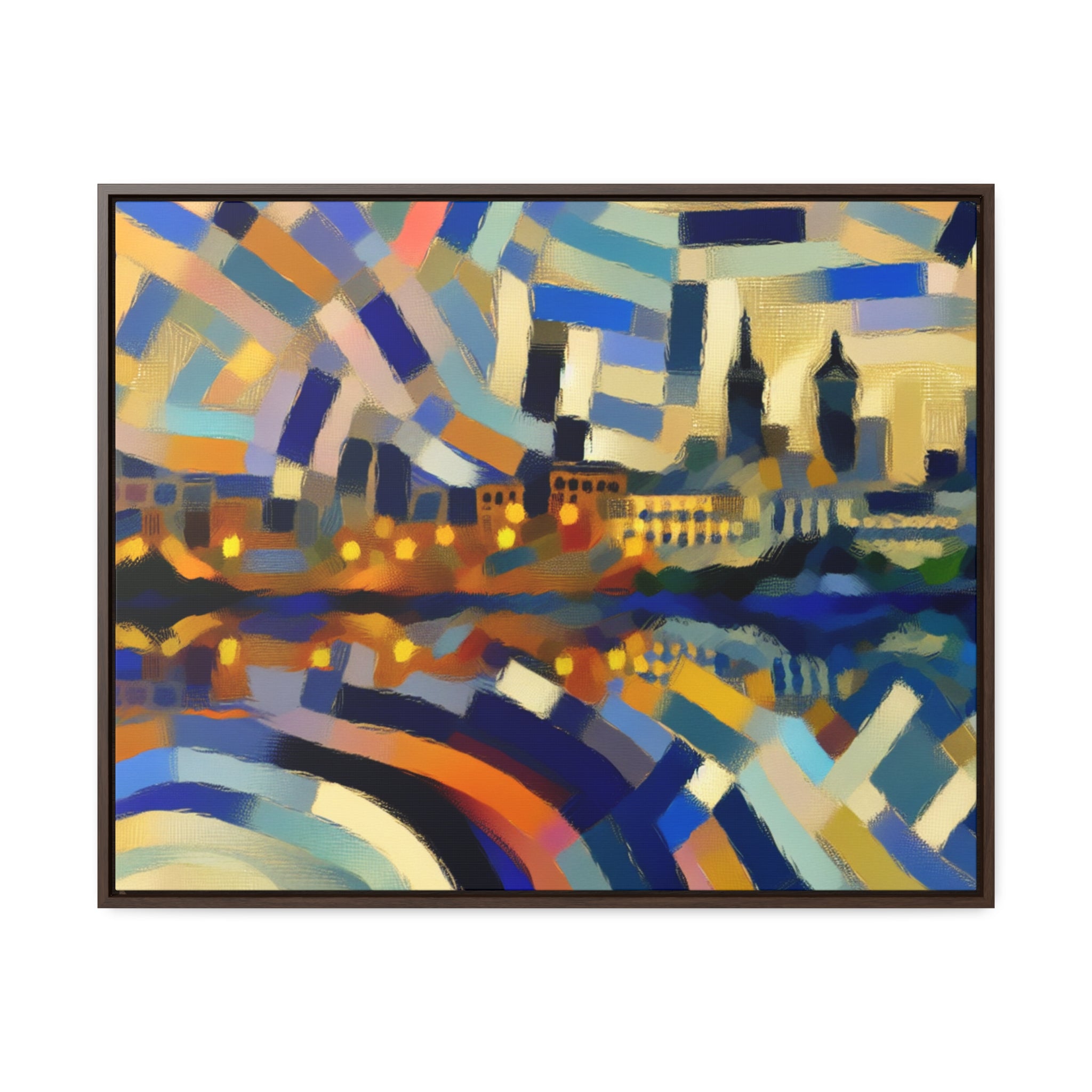 Urban Mirage and Flow | Framed Canvas