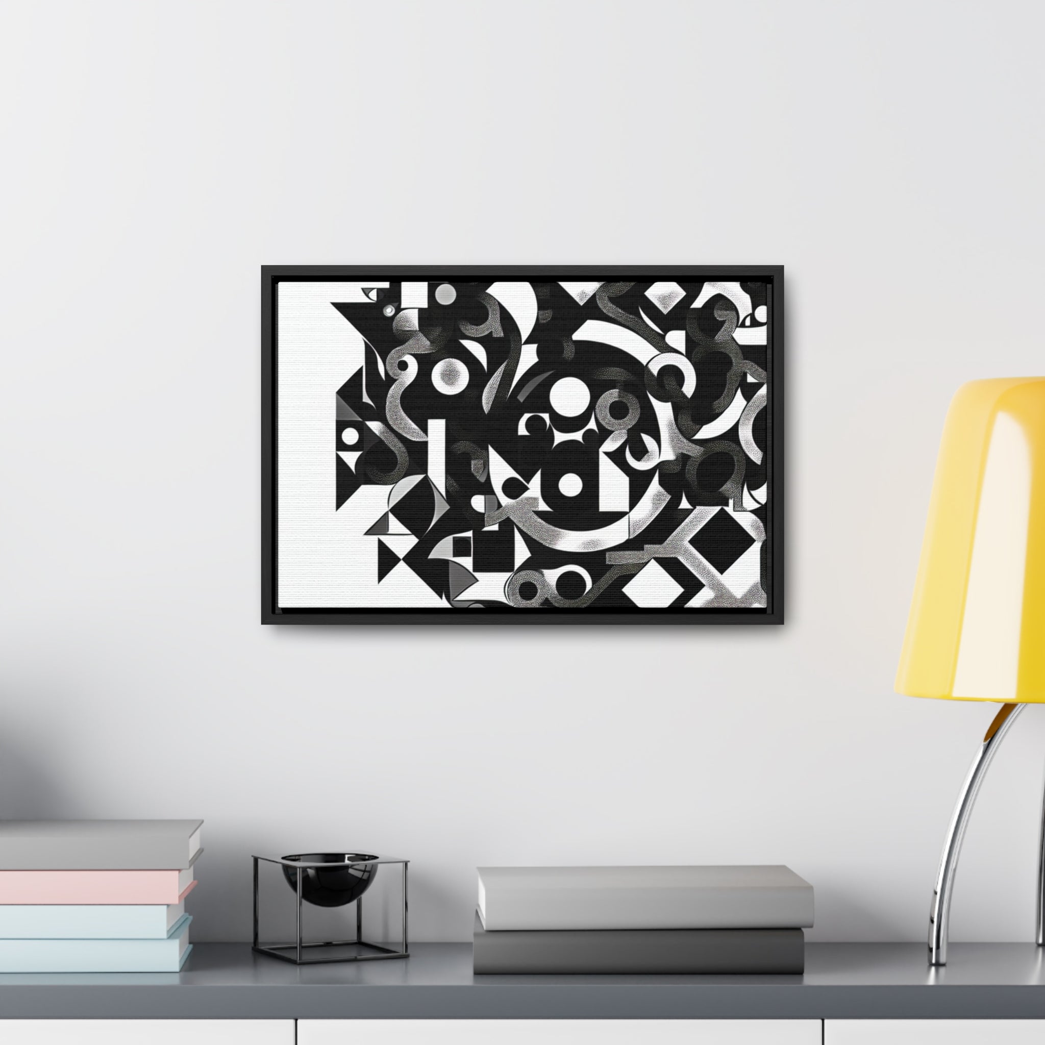 Eclipse of Contrast | Framed Canvas