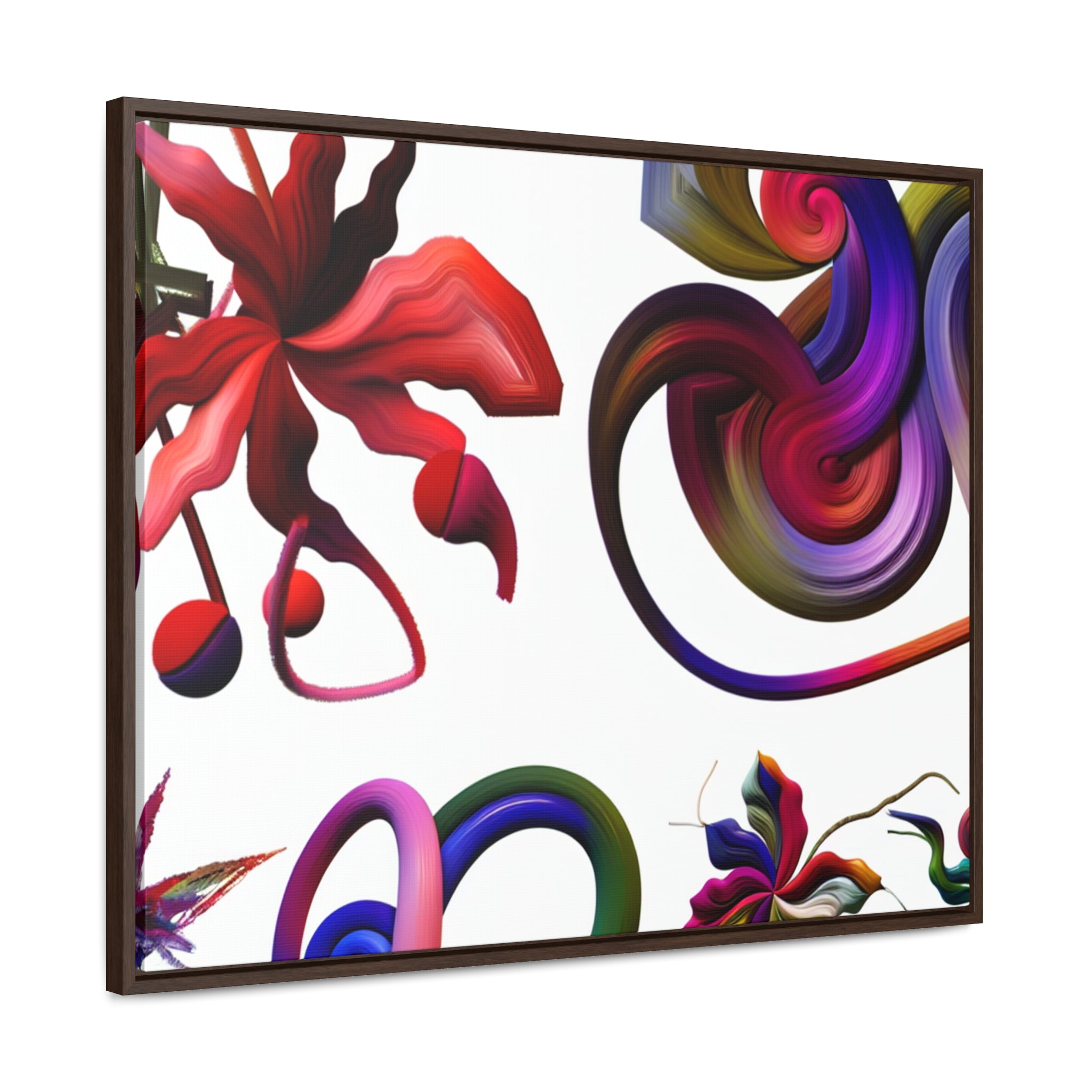 Botanical Whirl and Bloom | Framed Canvas