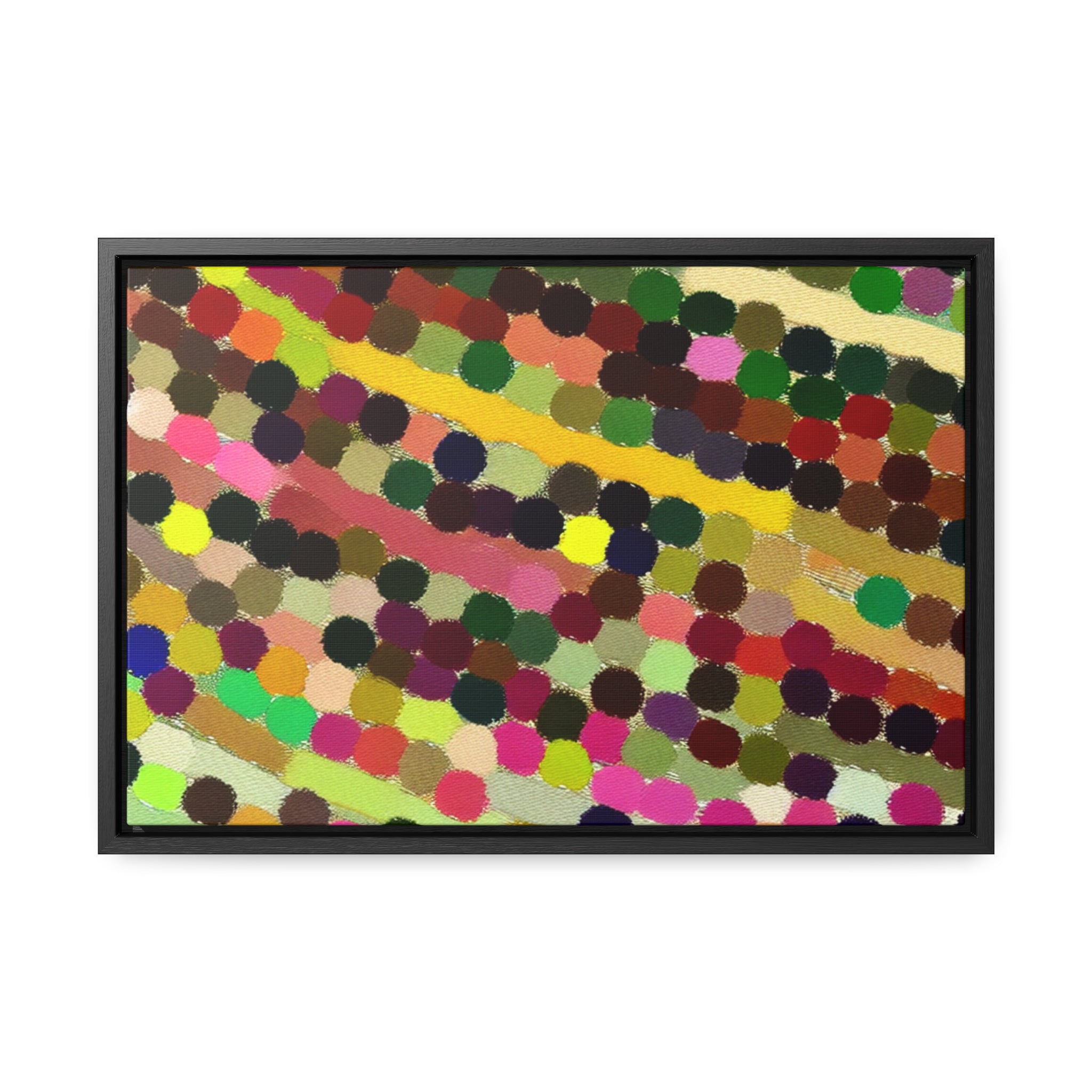 Ebullient Dot Symphony | Framed Canvas