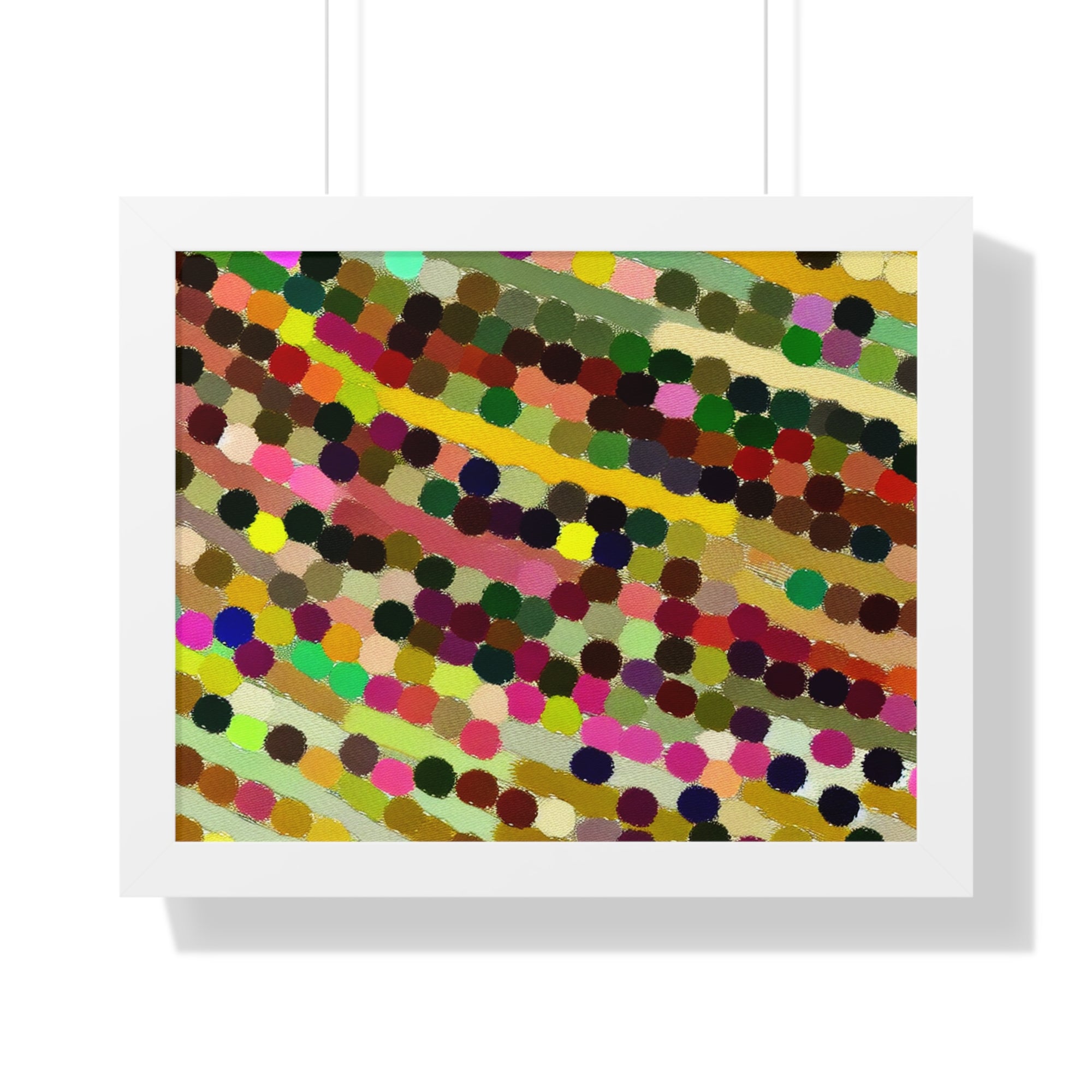 Ebullient Dot Symphony | Framed Print