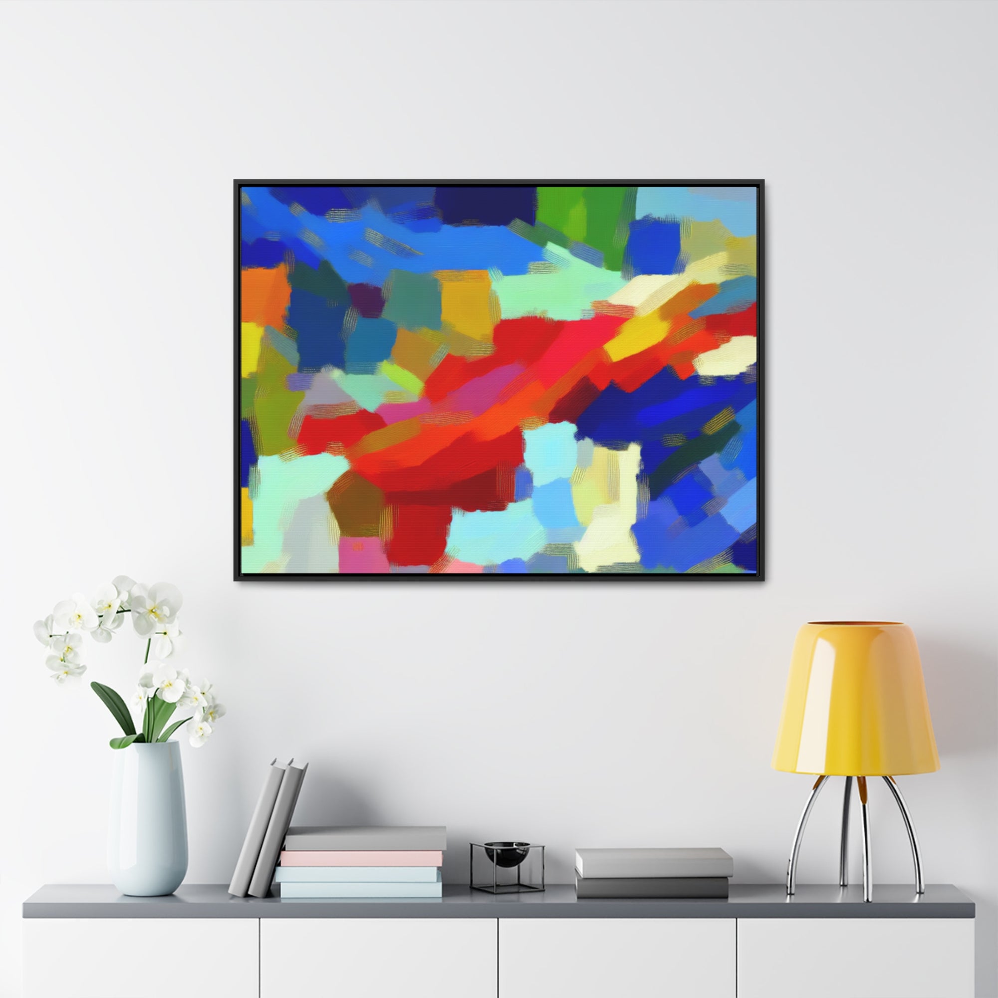 Rhythmic Color Dance | Framed Canvas