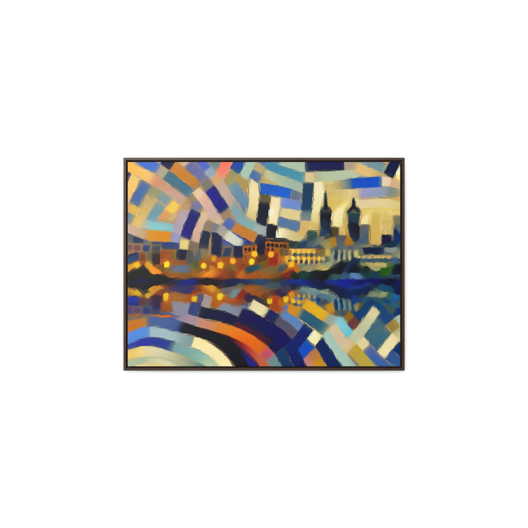 Urban Mirage and Flow | Framed Canvas