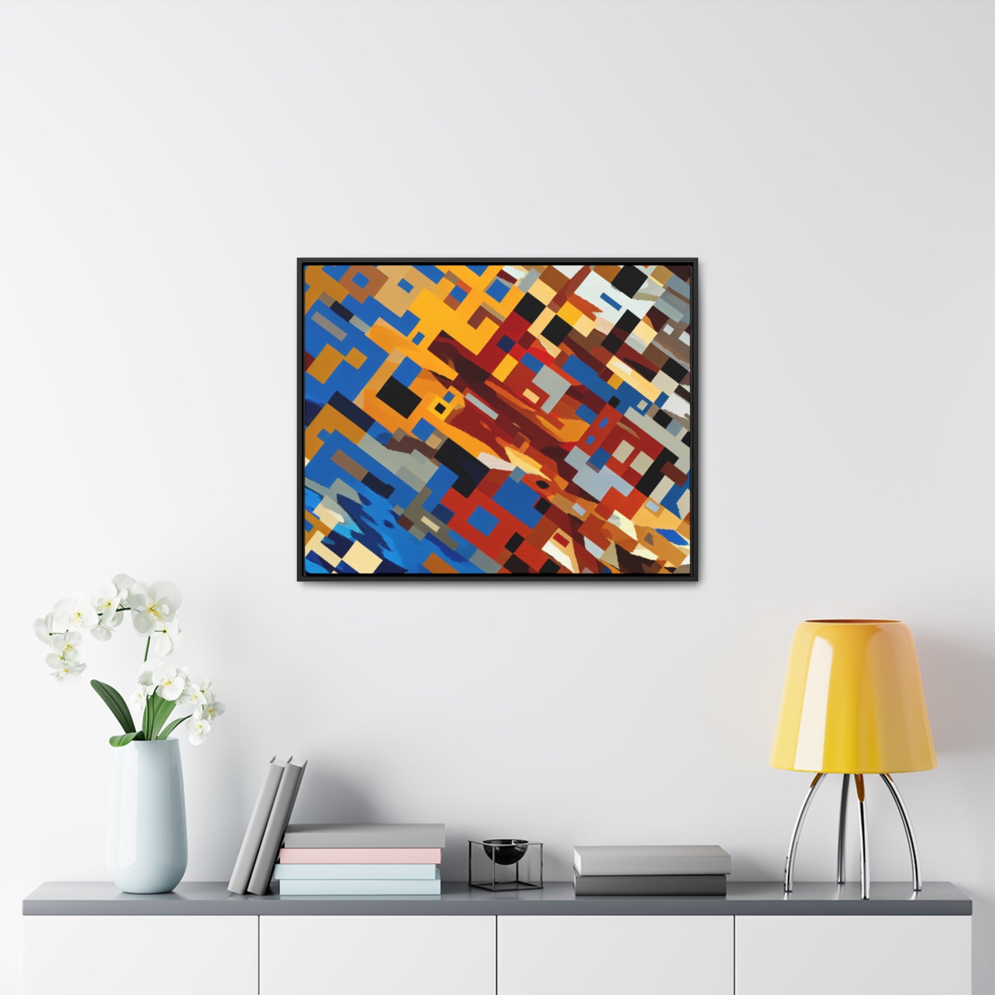 Urban Pulse and Shadows | Framed Canvas