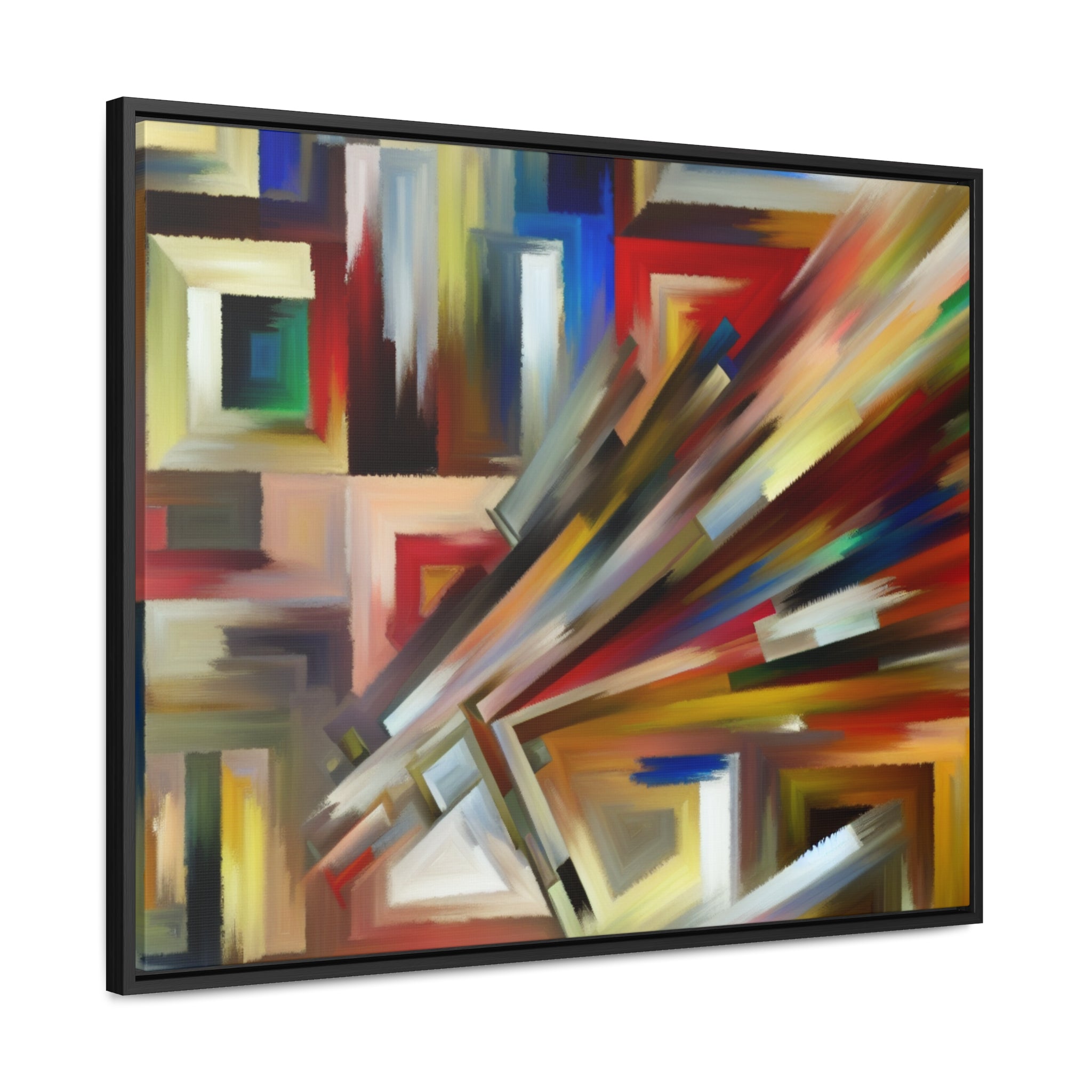 Urban Velocity and Chaos | Framed Canvas