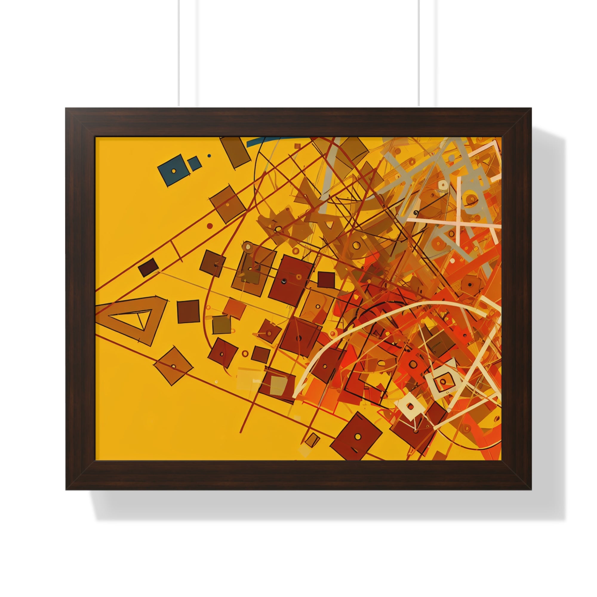 Vibrant Geometry Dance | Framed Print