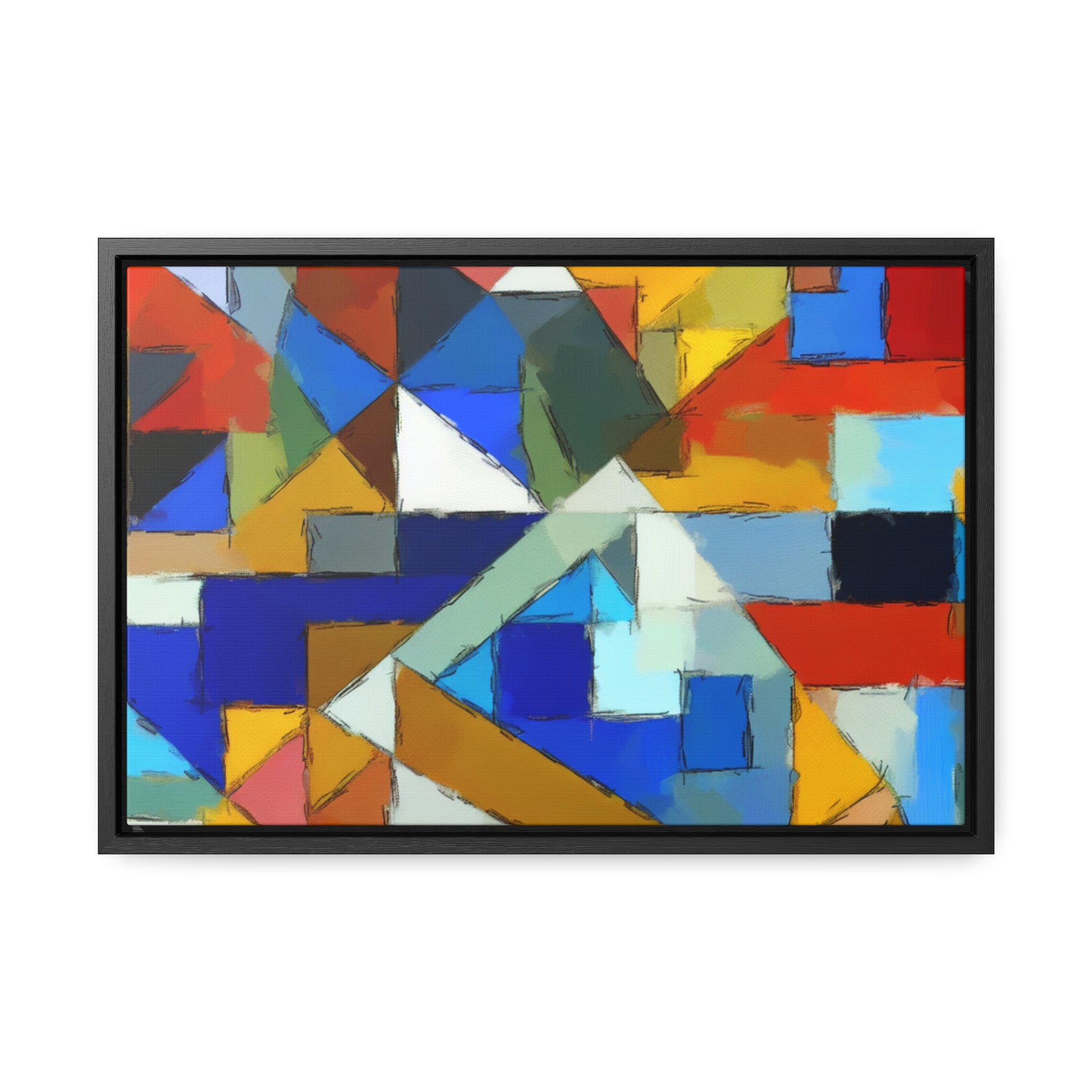 Geometric Pulse and Color | Framed Canvas