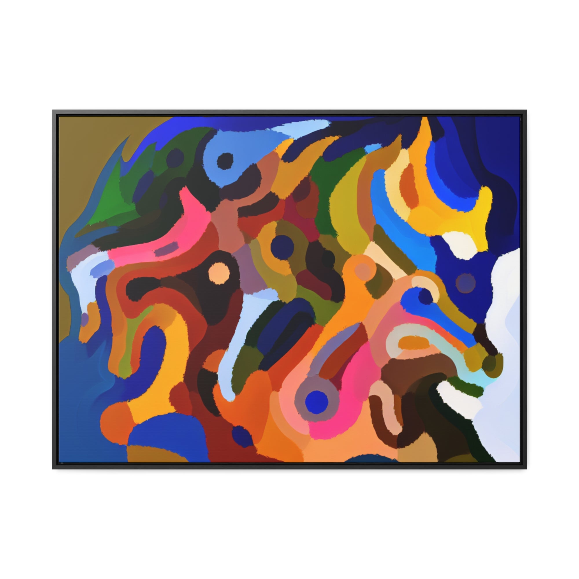 Primal Whispers of Motion | Framed Canvas