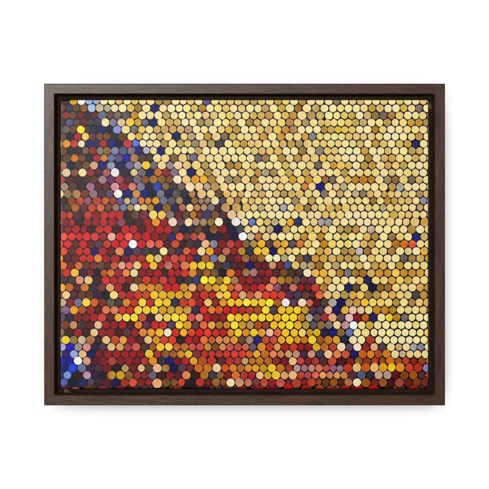 Hexagonal Warmth and Motion | Framed Canvas