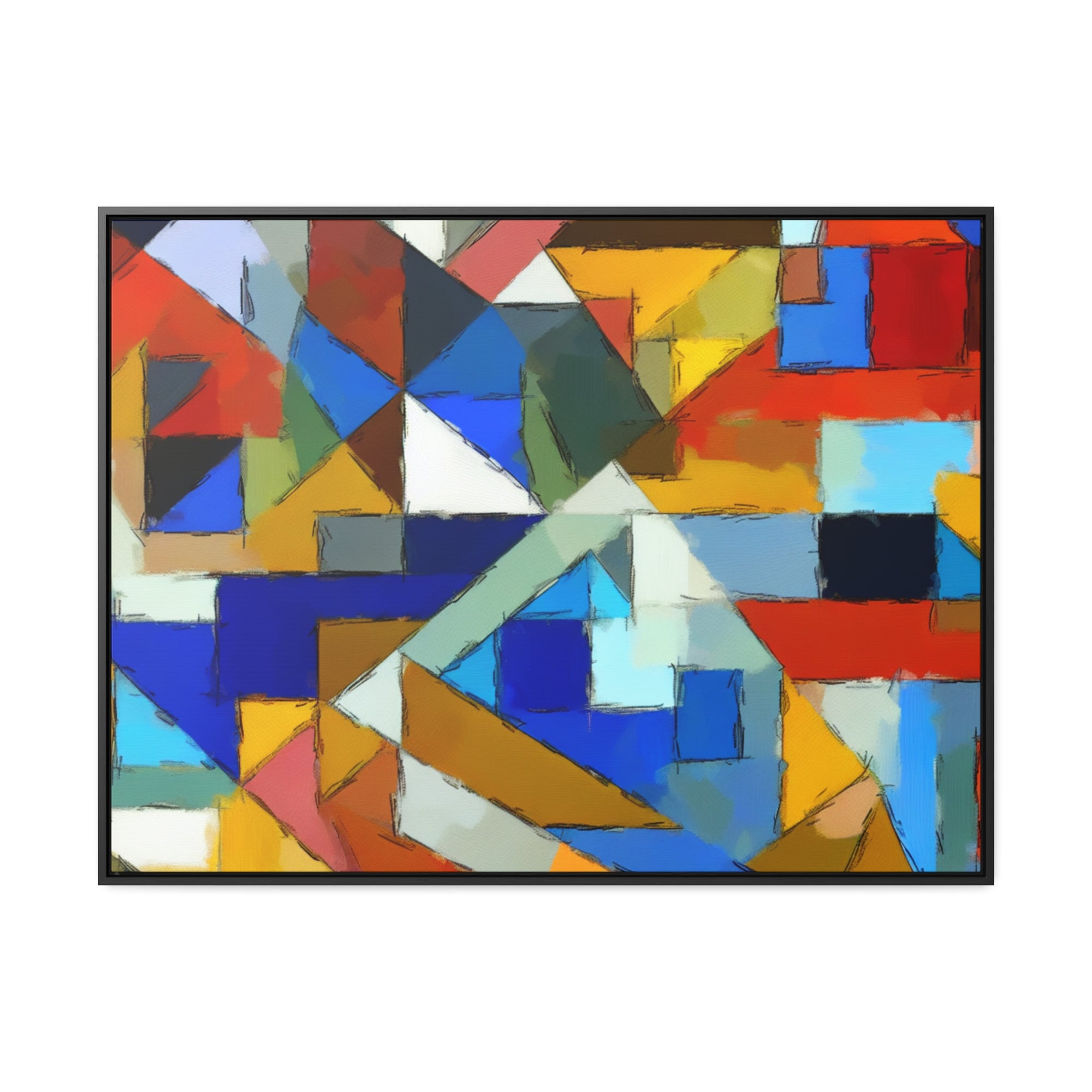 Geometric Pulse and Color | Framed Canvas