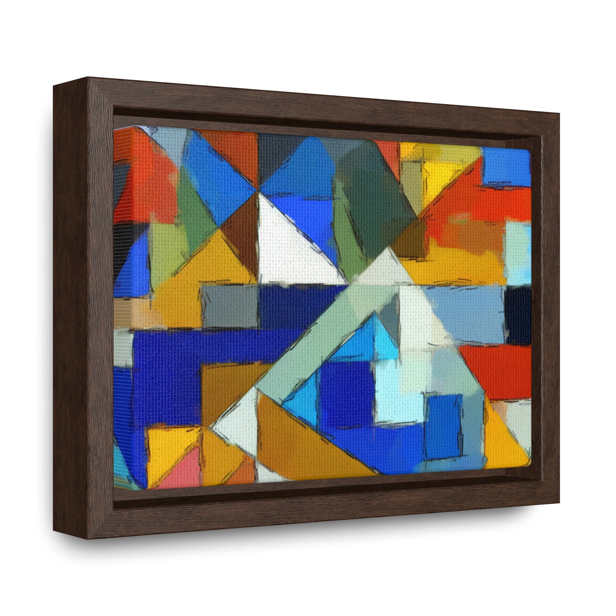 Geometric Pulse and Color | Framed Canvas