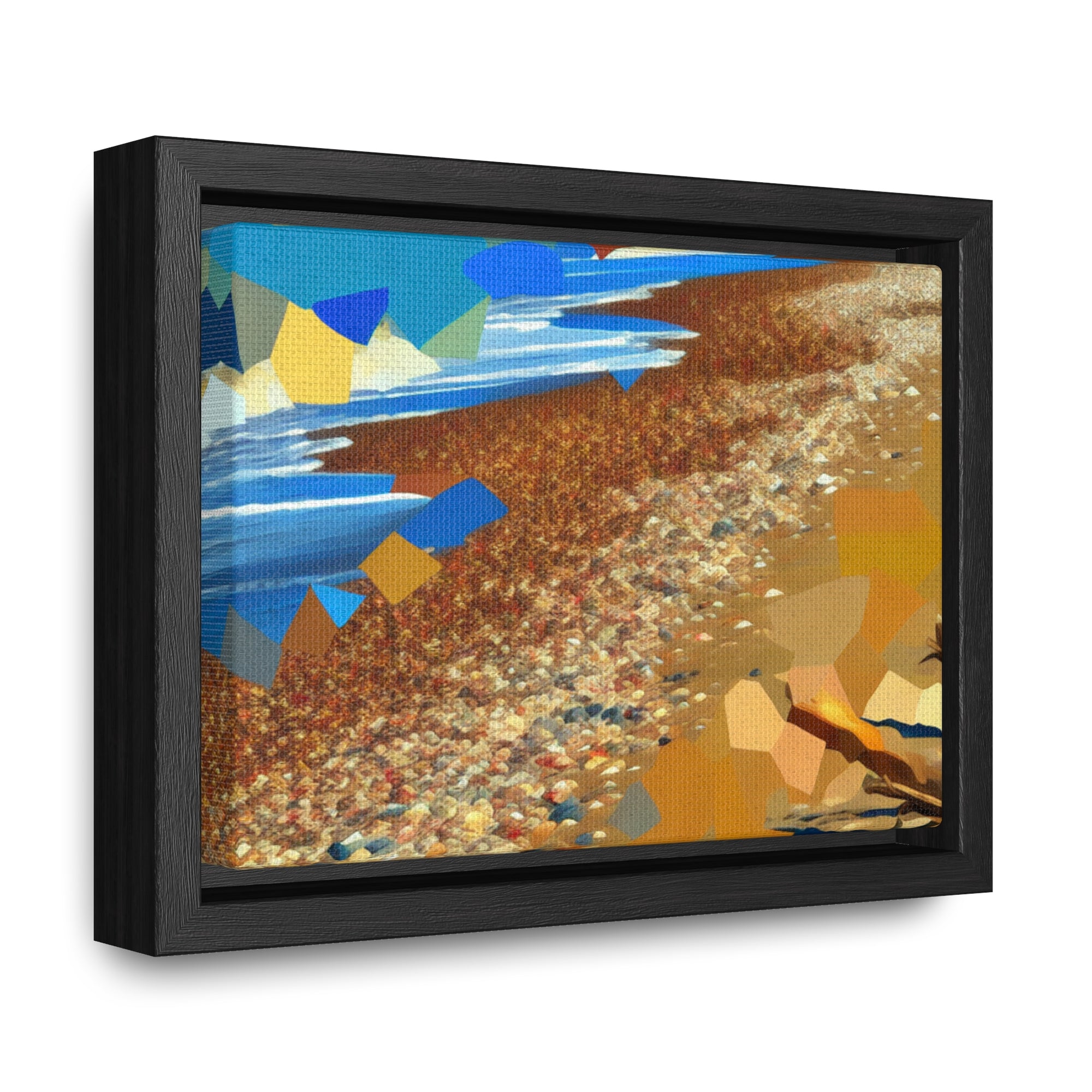 Tidal Whispers and Sunlight | Framed Canvas