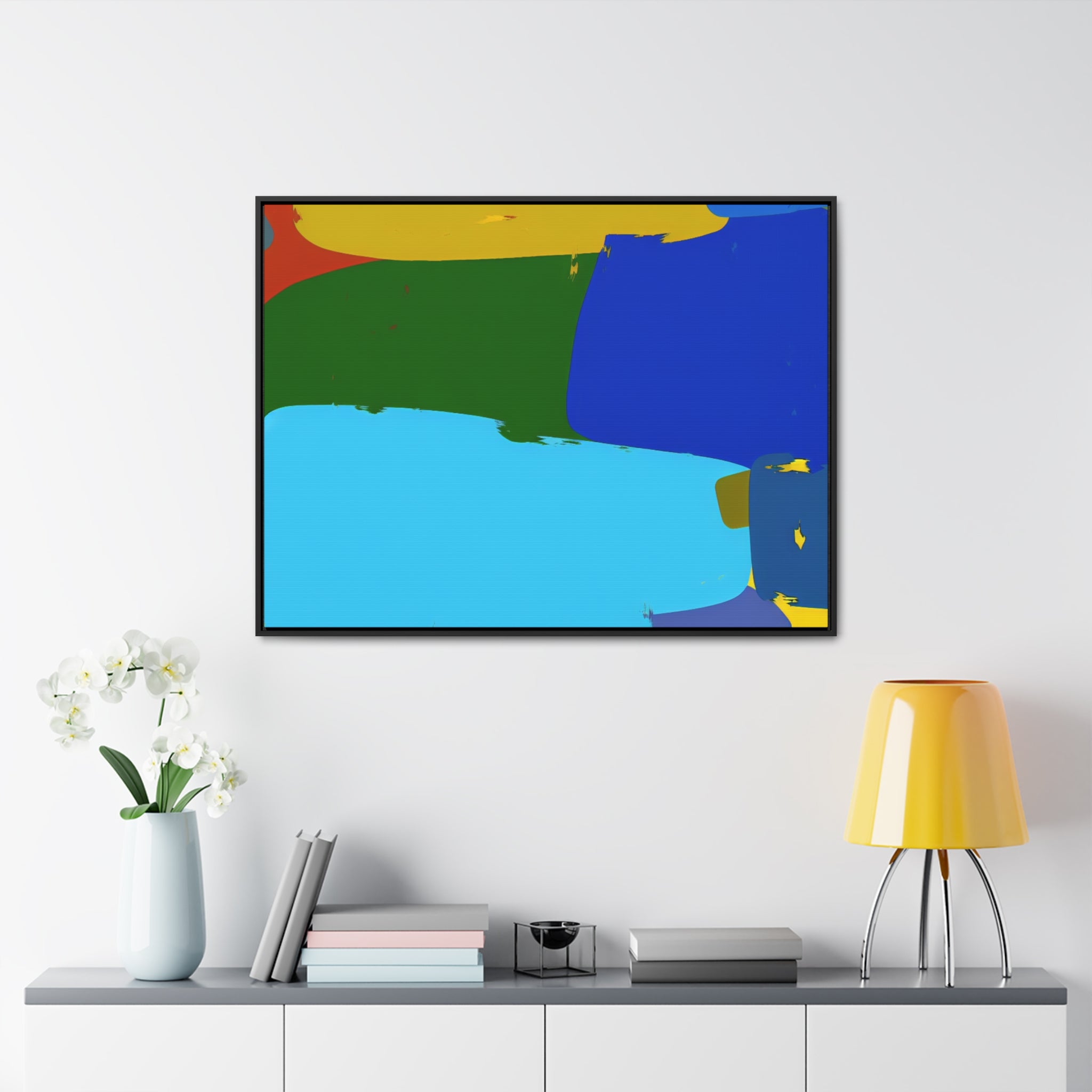 Vibrant Echoes of Energy | Framed Canvas