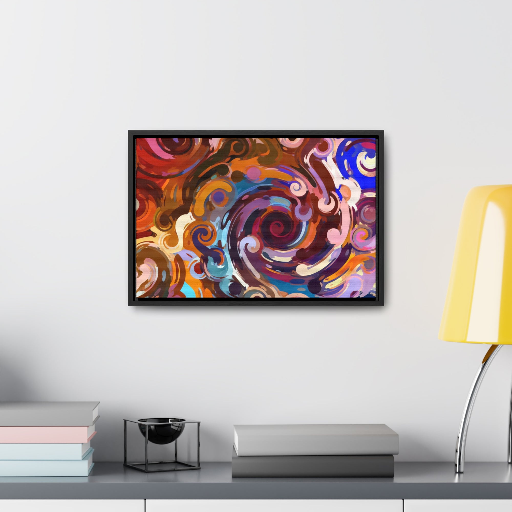 Elysian Whirls and Splashes | Framed Canvas