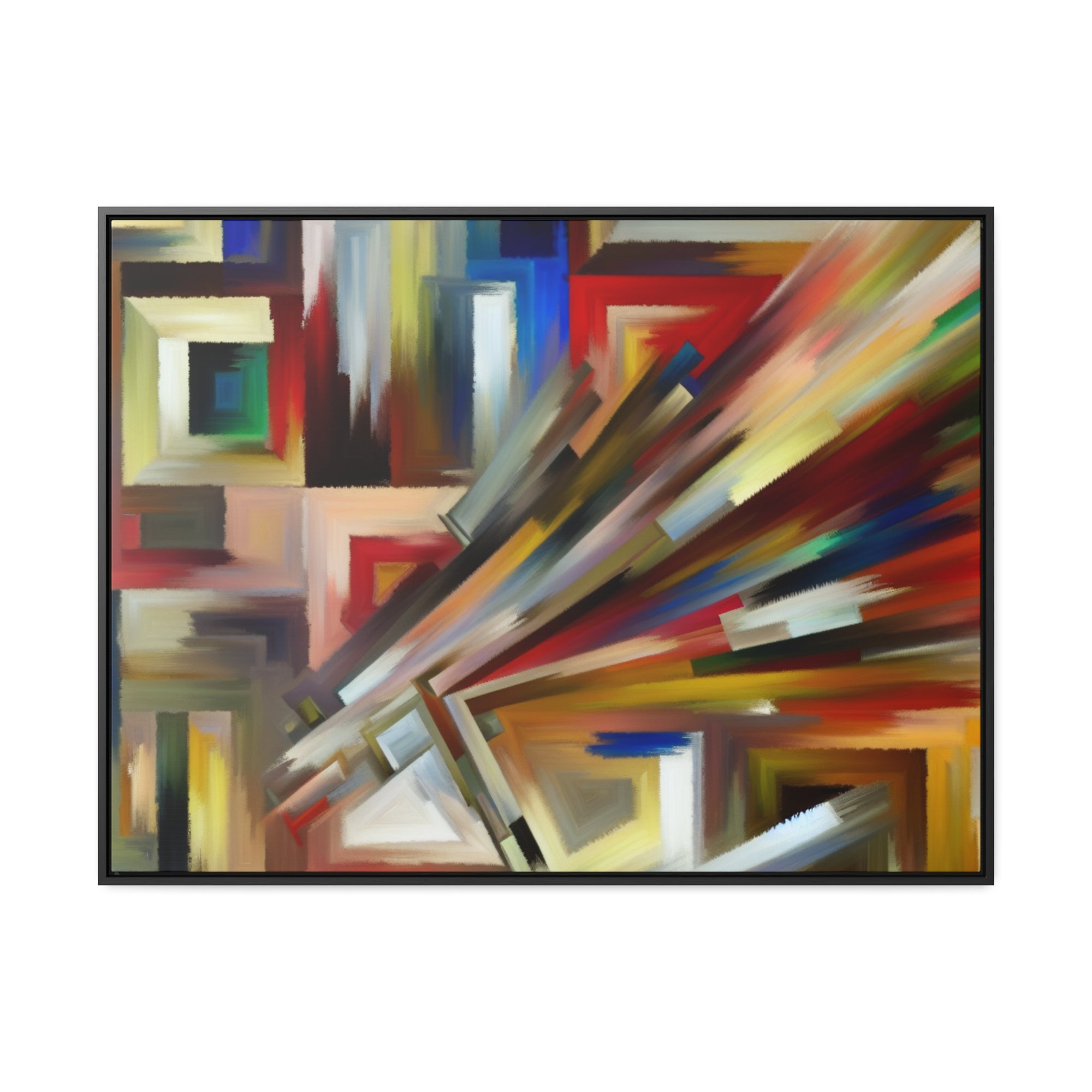 Urban Velocity and Chaos | Framed Canvas